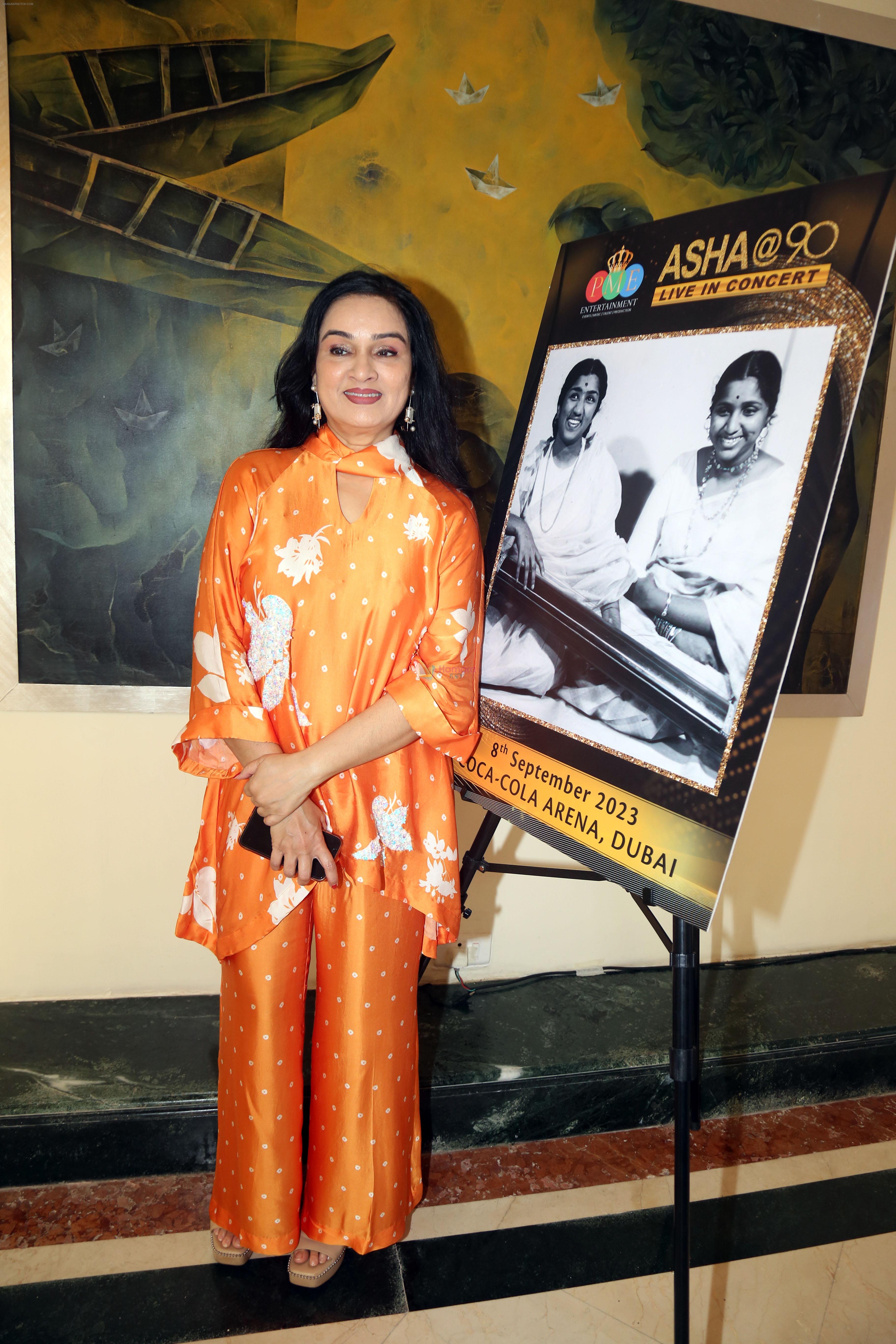 Padmini Kolhapure at the Press Conference for Asha@90 Live In Concert in Dubai on 8th August 2023