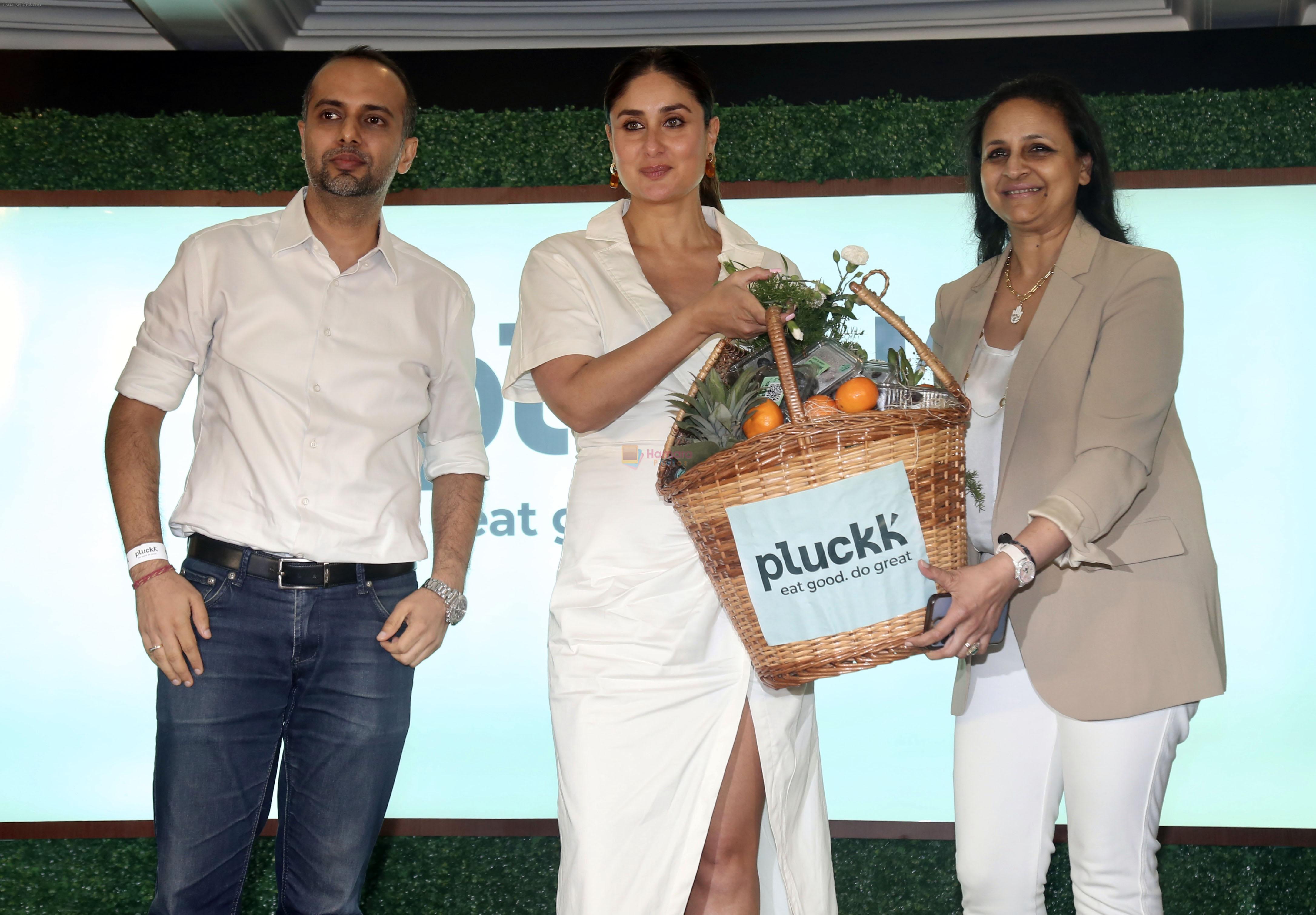 Kareena Kapoor, Prateek Gupta at the press conference promoting Pluckk India leading foodtech D2C Company on 9th August 2023