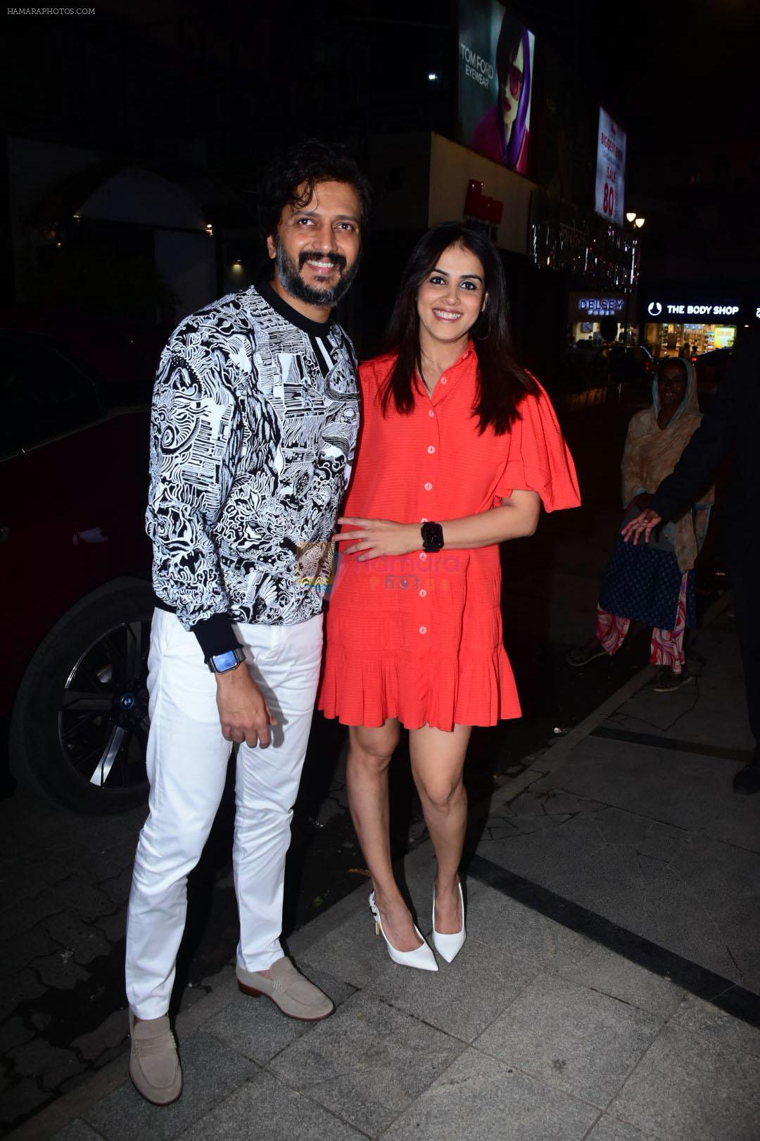 Genelia D'souza, Riteish Deshmukh at the Success Party of film Trial Period on 8th August 2023