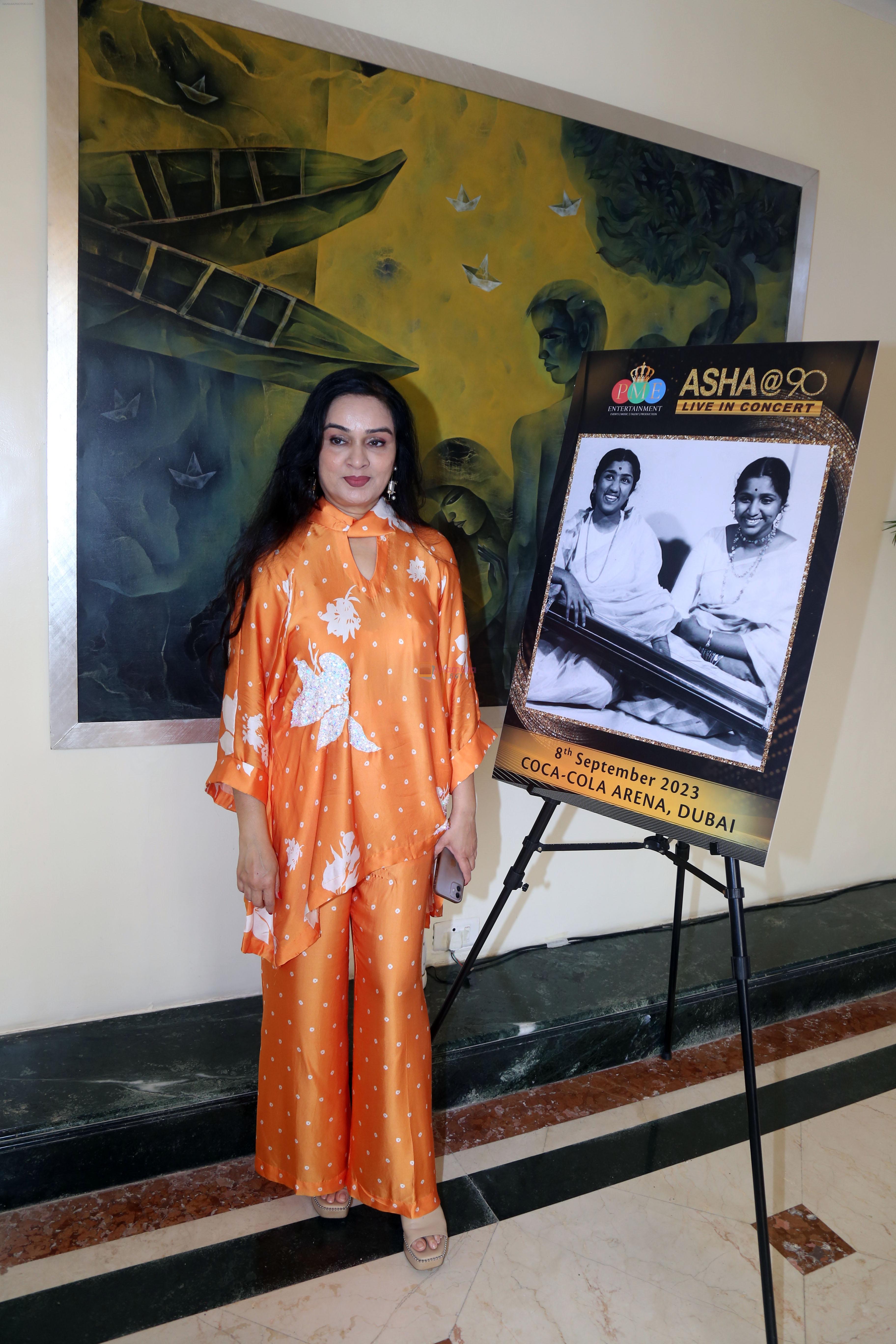 Padmini Kolhapure at the Press Conference for Asha@90 Live In Concert in Dubai on 8th August 2023