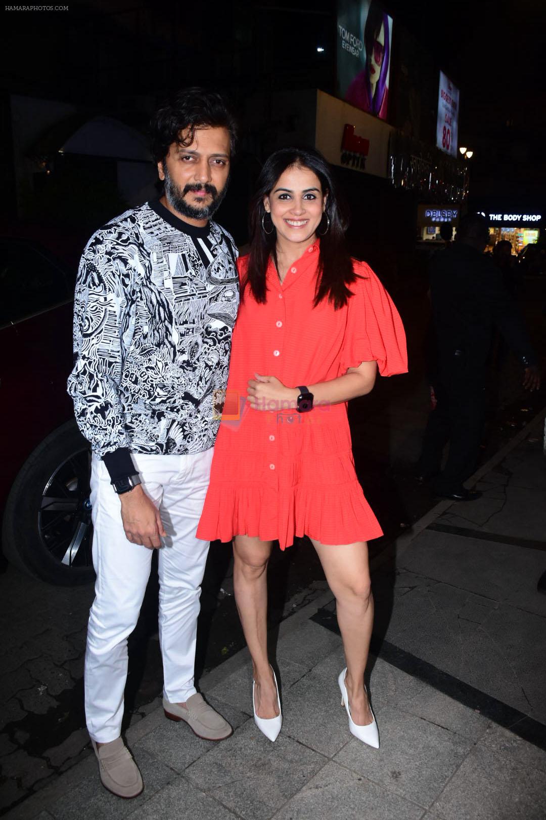 Genelia D'souza, Riteish Deshmukh at the Success Party of film Trial Period on 8th August 2023