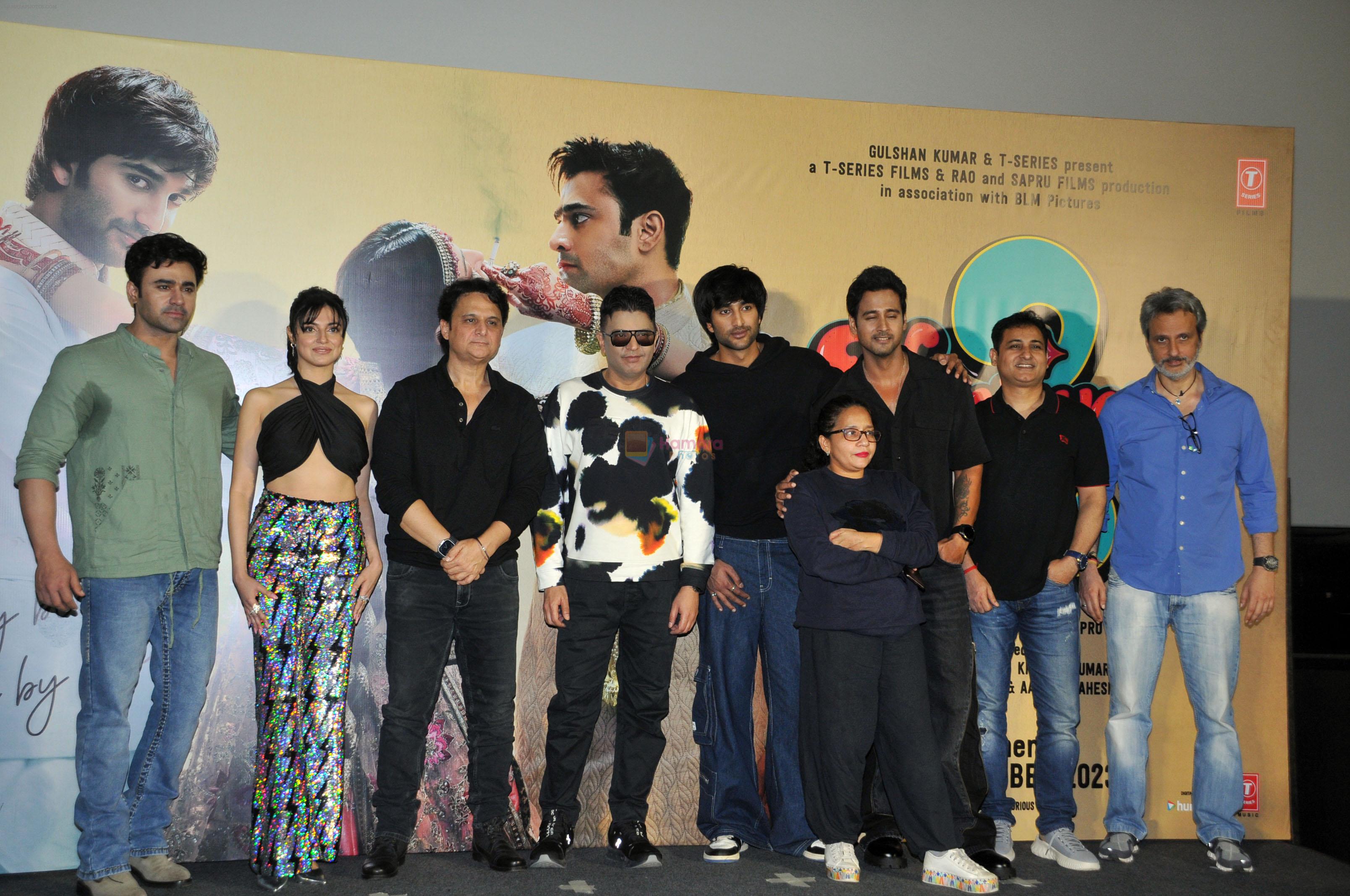 Anil Thadani, Bhushan Kumar, Divya Khosla Kumar, Meezaan Jafri, Pearl V Puri, Radhika Rao, Shiv Chanana, Vinay Sapru, Yash Dasgupta at Yaariyan 2 teaser launch at PVR Juhu on 10th August 2023