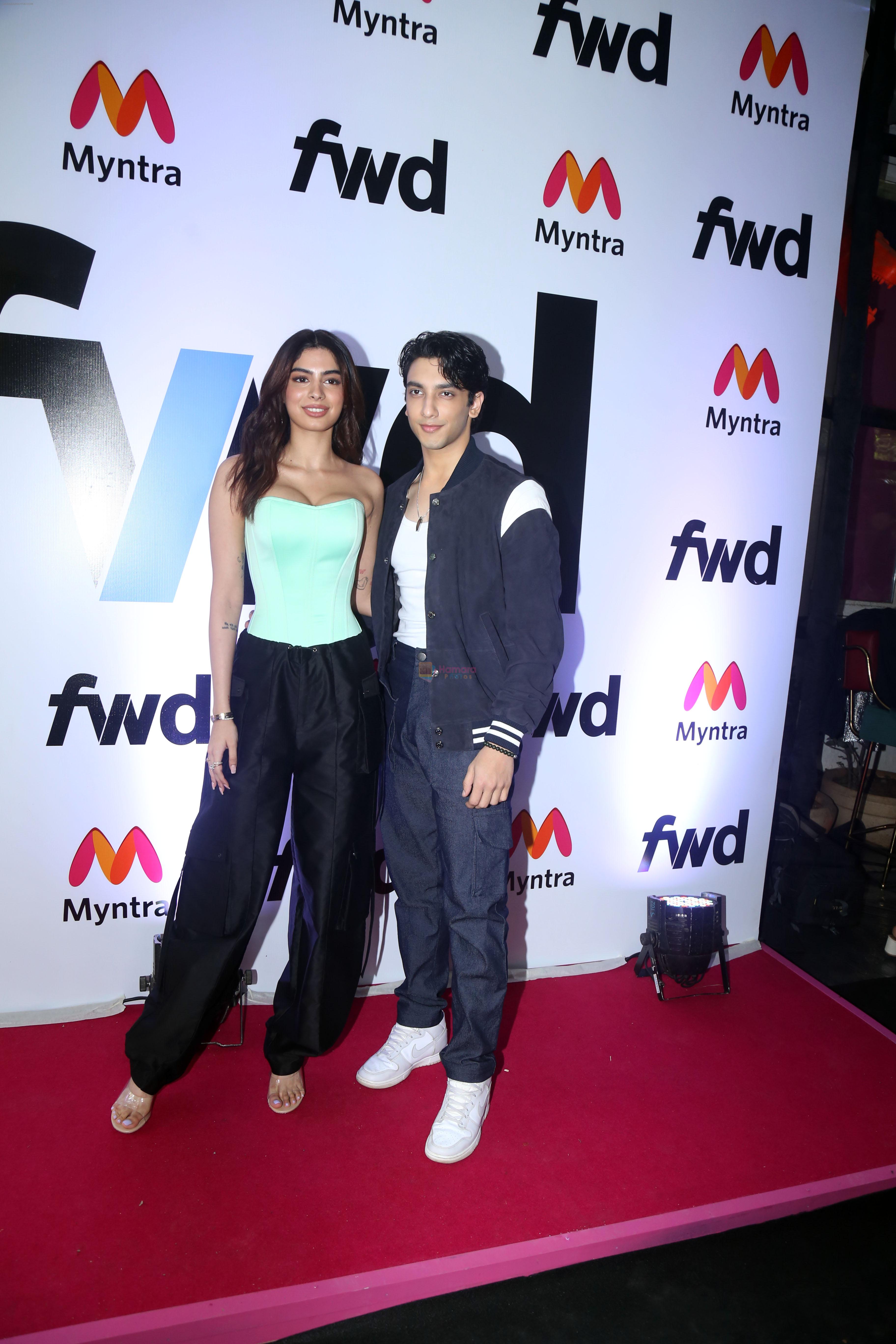 Khushi Kapoor, Vedang Raina on the Pink Carpet of The Myntra Coolest Evening with the Star Fashion Trendsetter on 11th August 2023