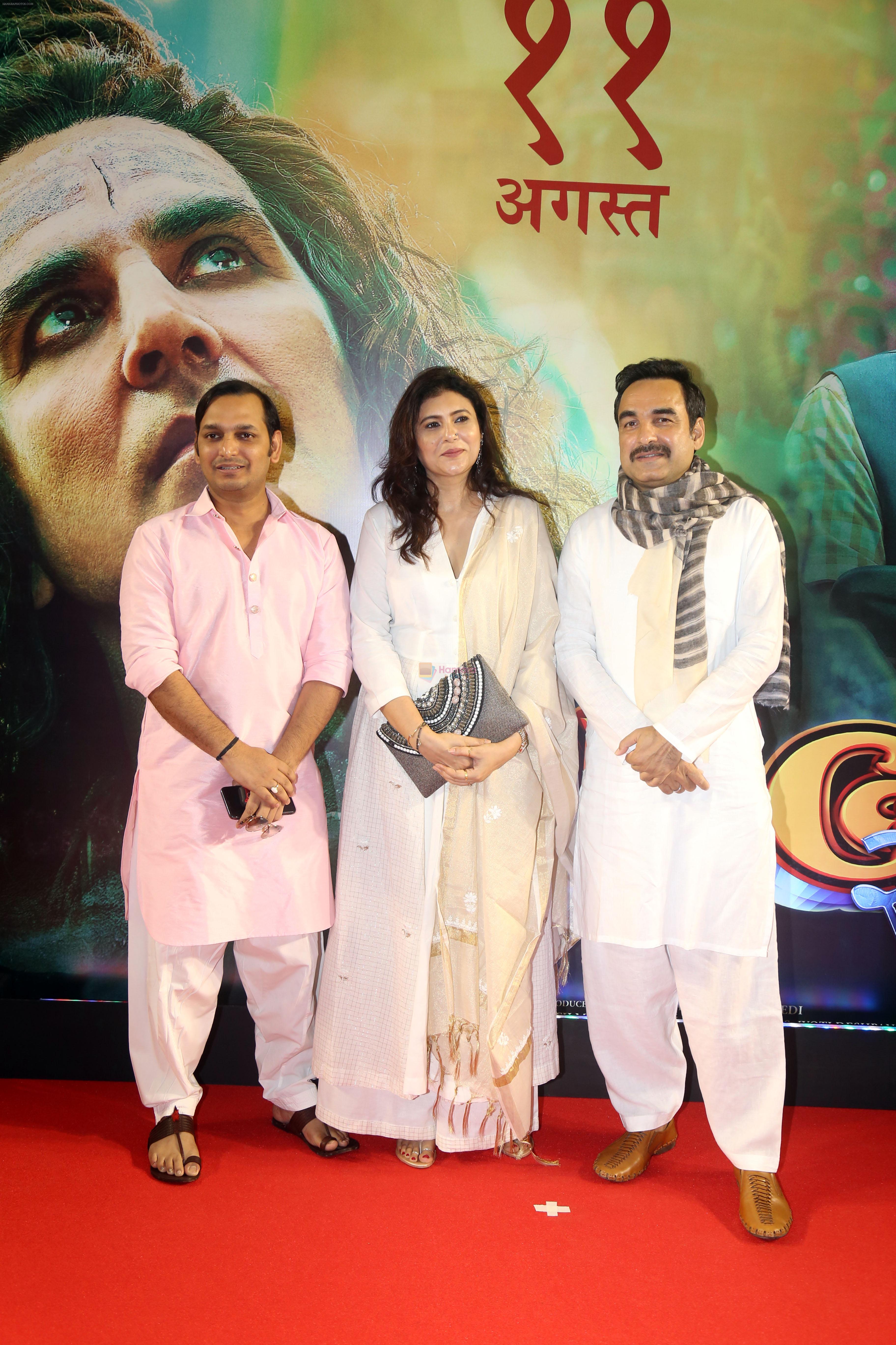 Mridula Tripathi, Pankaj Tripathi, Paritosh Tripathi at the premiere of movie OMG 2 on 10th August 2023