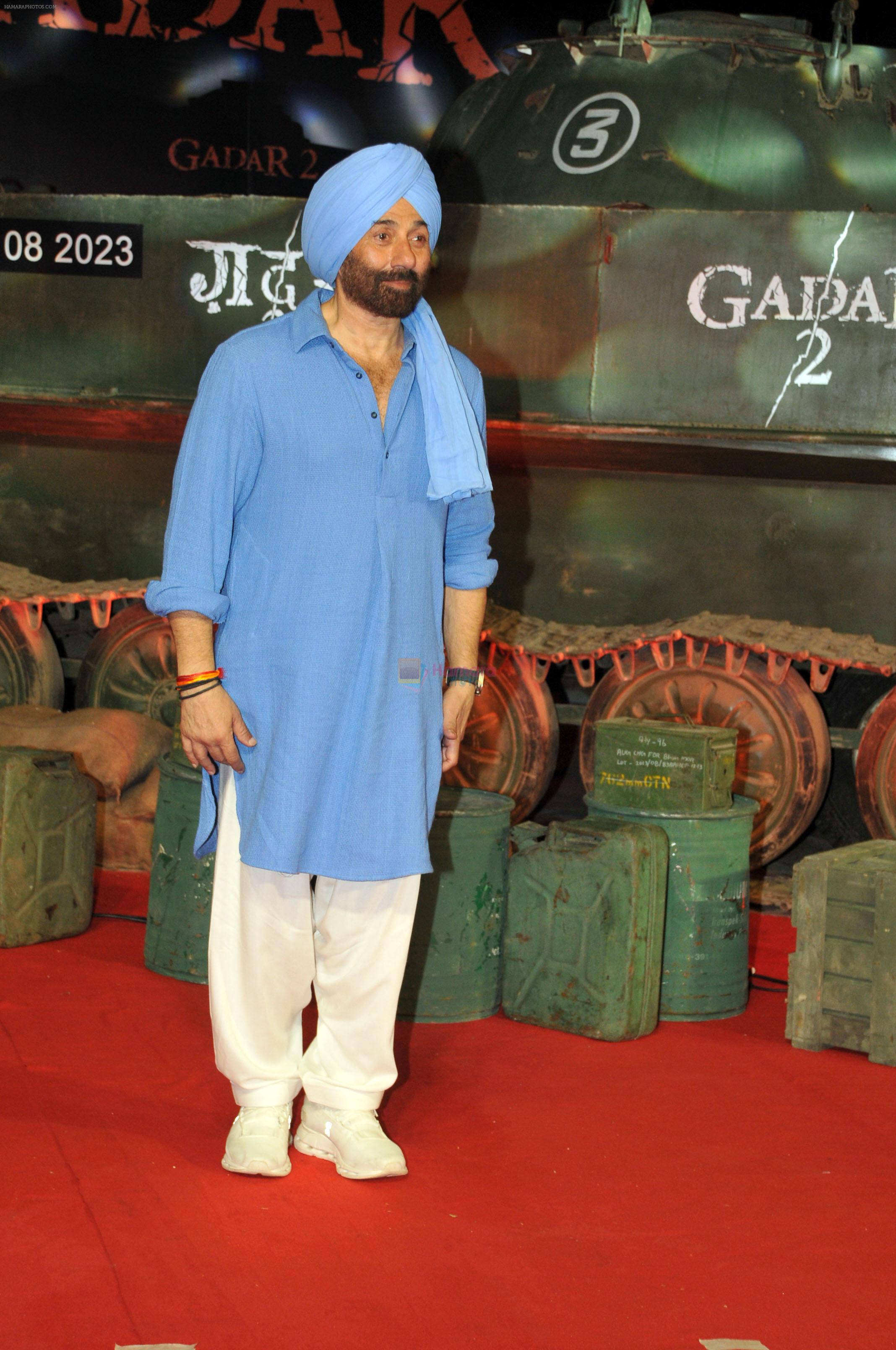 Sunny Deol at the Grand Premiere of Film Gadar 2 on 11th August 2023