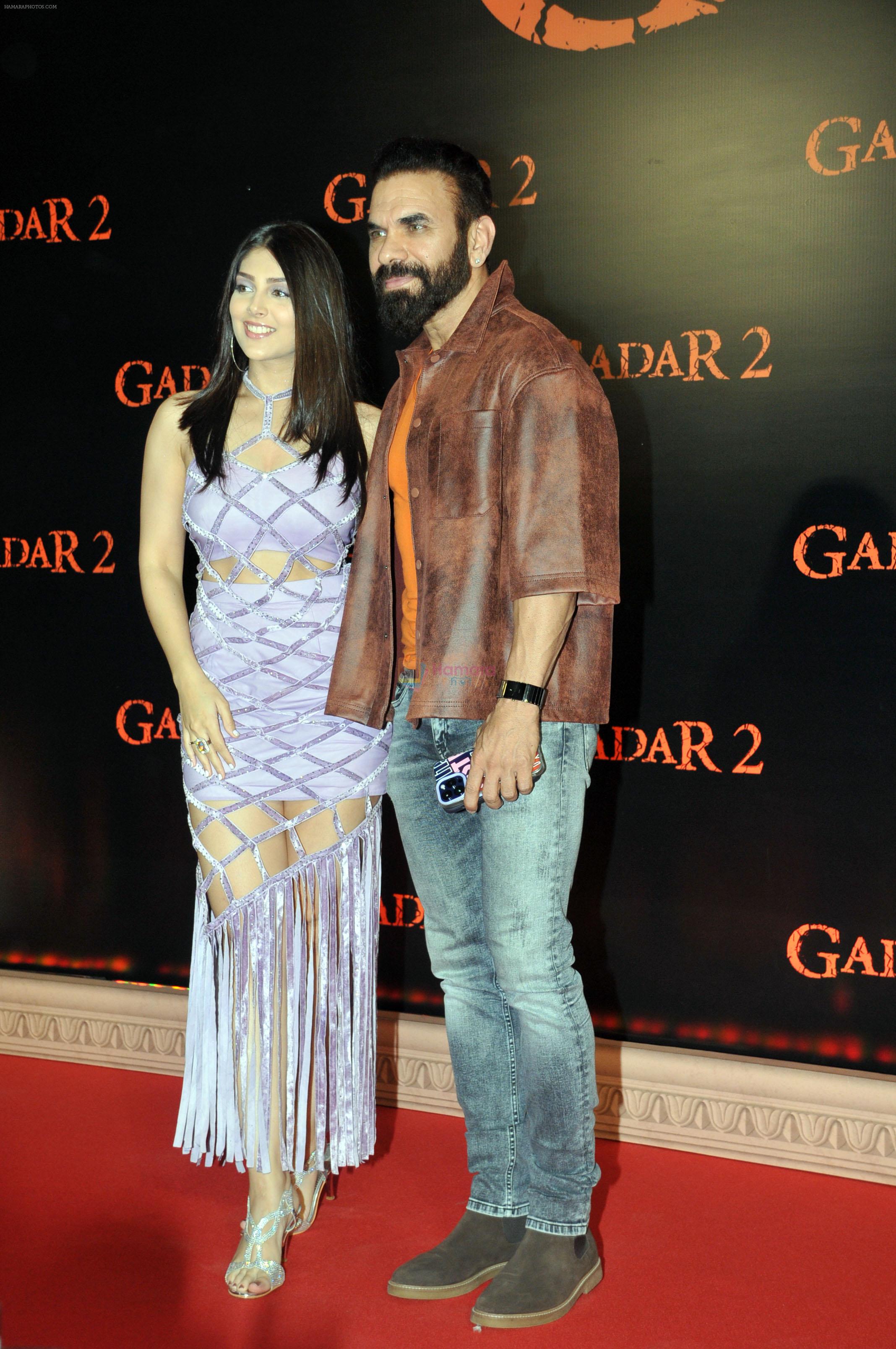 Ishita Chauhan, Rohit Choudhary at the Grand Premiere of Film Gadar 2 on 11th August 2023