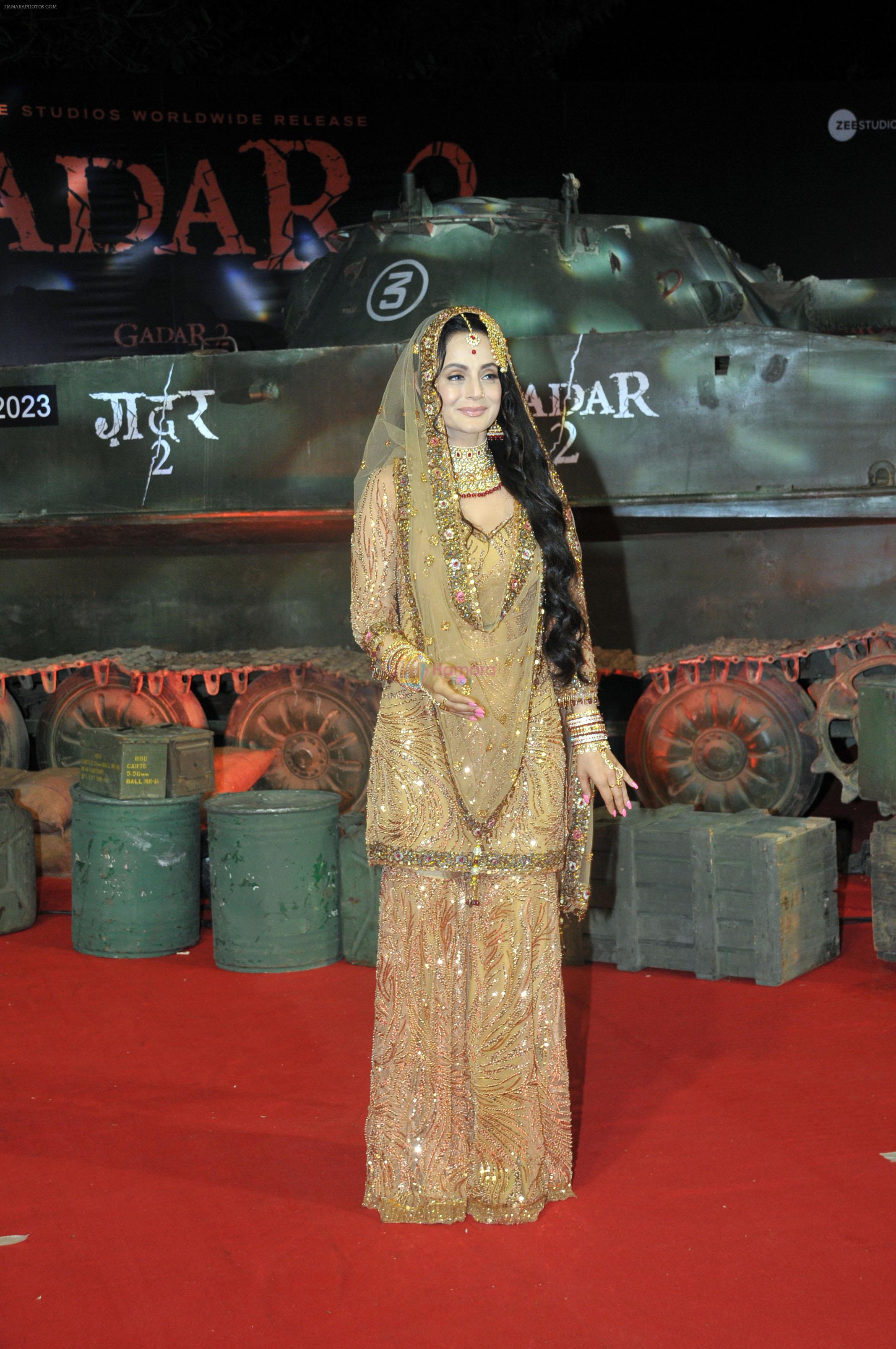 Ameesha Patel at the Grand Premiere of Film Gadar 2 on 11th August 2023