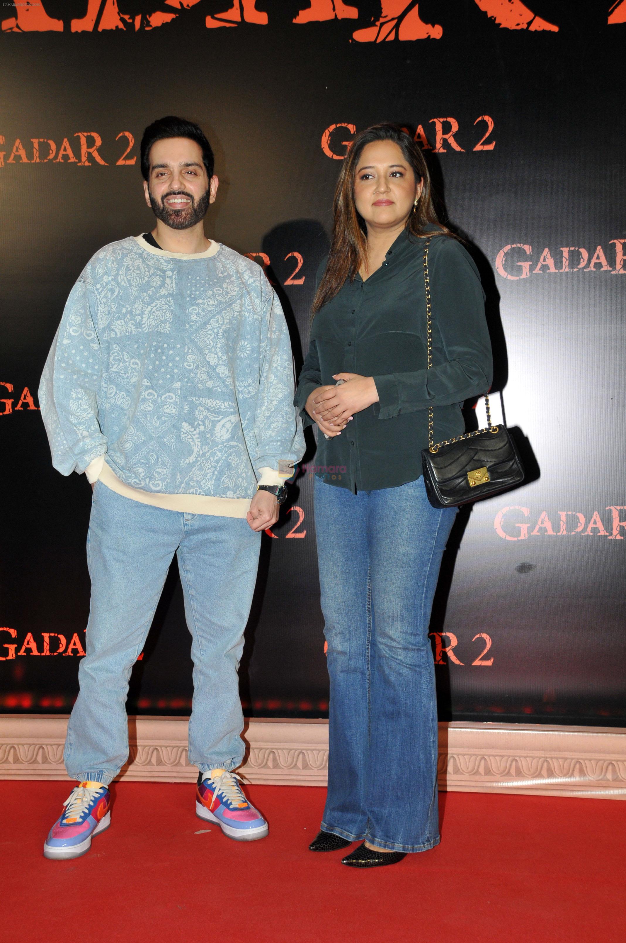 Kush Sinha, Taruna Sinha at the Grand Premiere of Film Gadar 2 on 11th August 2023