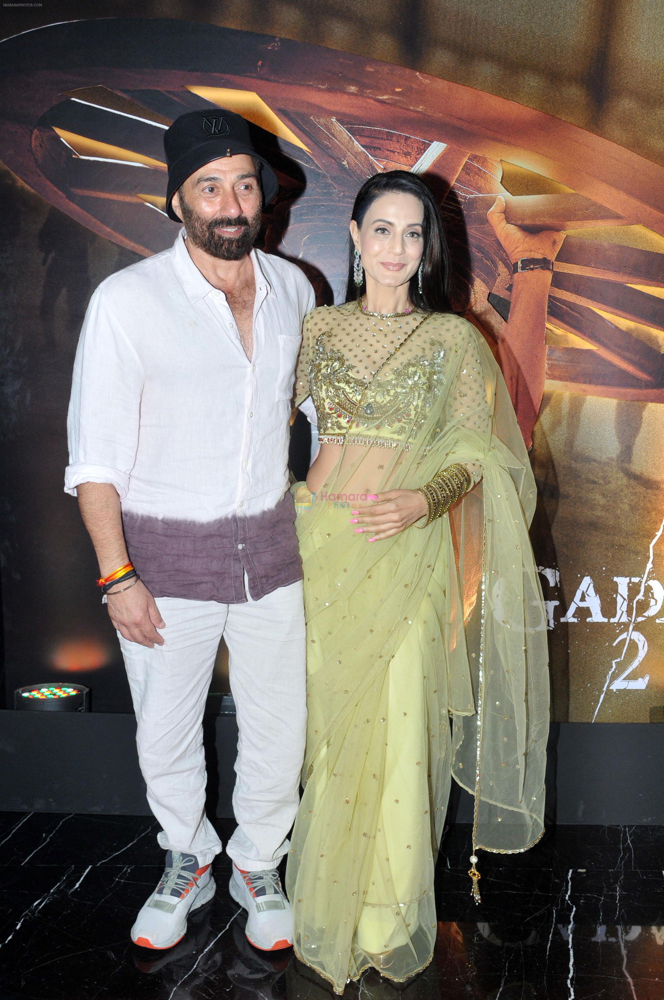 Ameesha Patel, Sunny Deol at the Success Party of film Gadar 2 at JW Marriott in Juhu on 14th August 2023