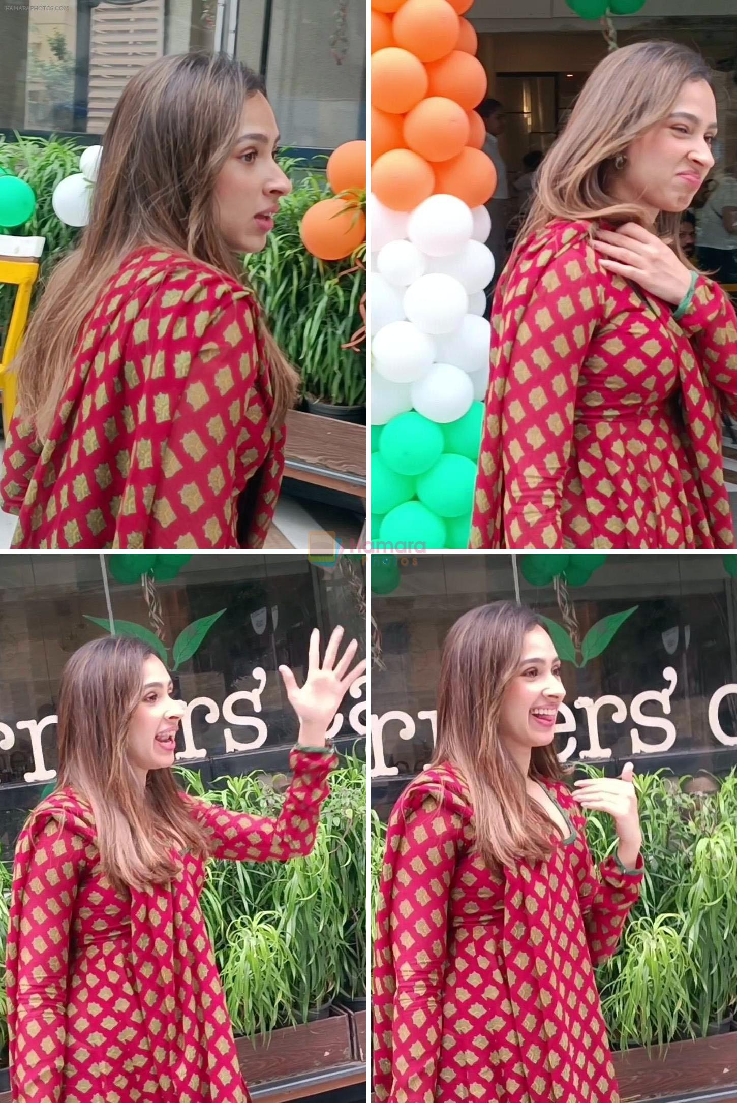 Pashmina Roshan spotted outside Farmers Restaurant In Bandra on 15th August 2023