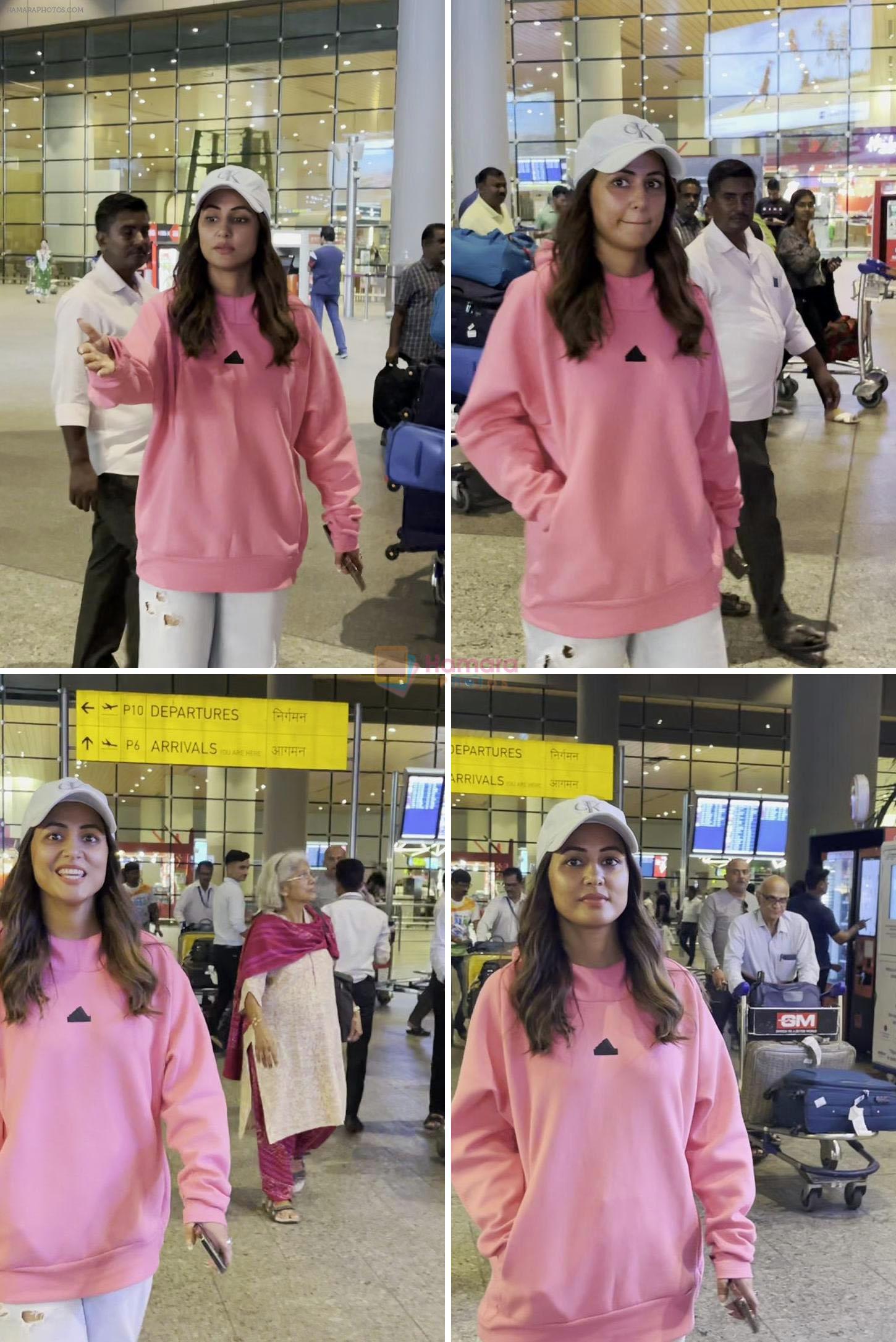 Hina Khan Spotted At Airport Arrival on 16th August 2023
