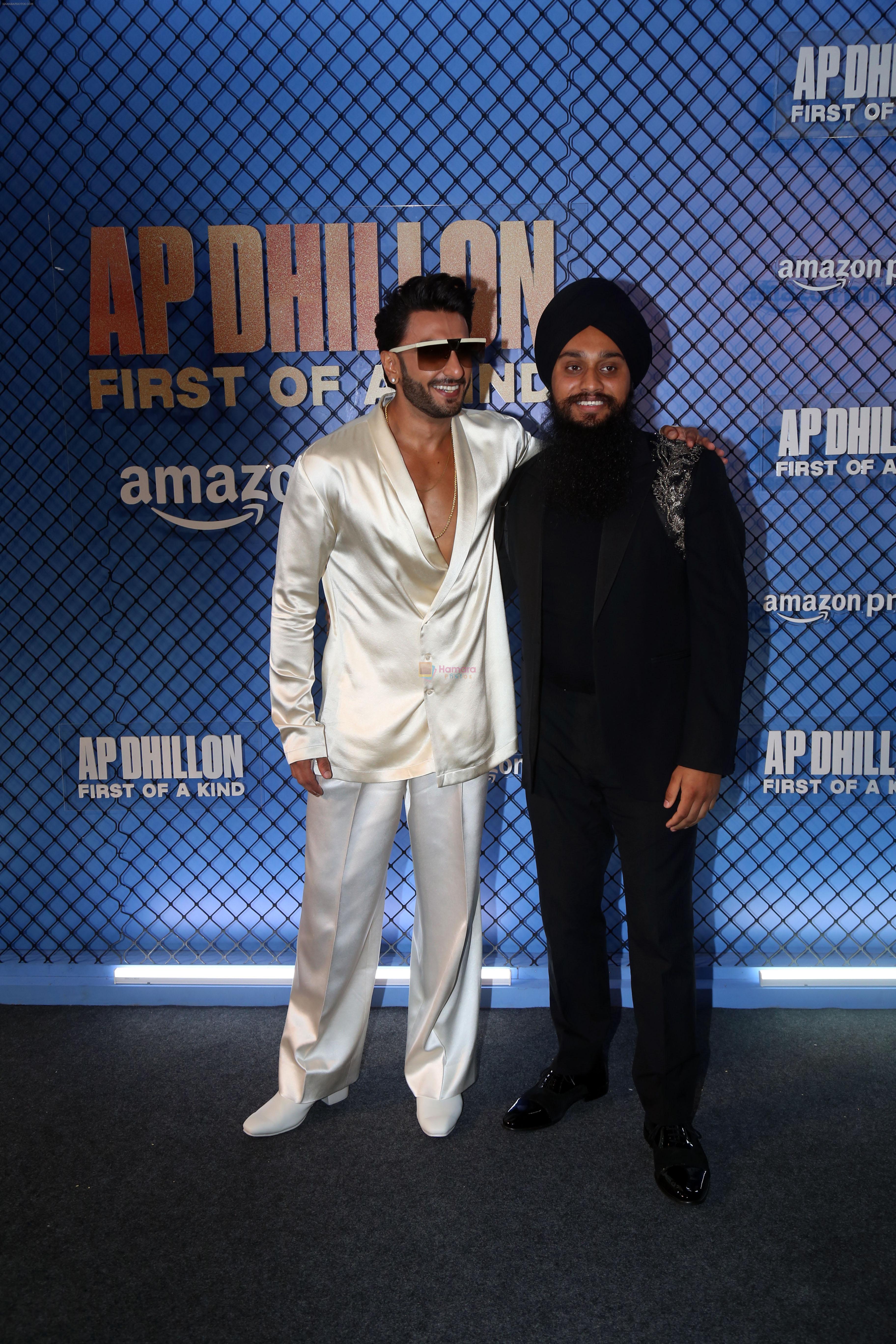 Ranveer Singh, Shinda Kahlon at the premiere of Docuseries AP Dhillon- First Of A Kind on 16th August 2023