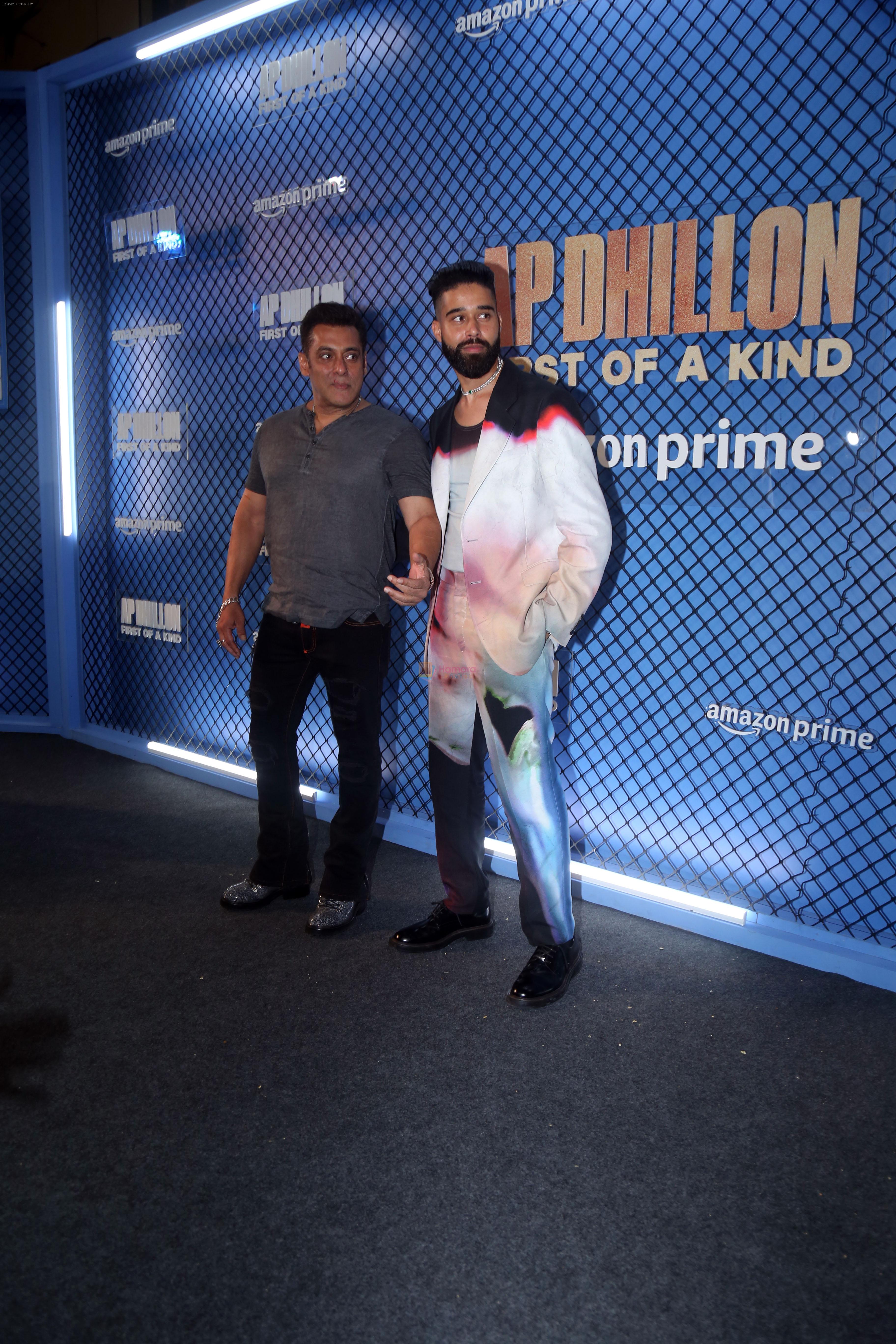 AP Dhillon, Salman Khan at the premiere of Docuseries AP Dhillon- First Of A Kind on 16th August 2023