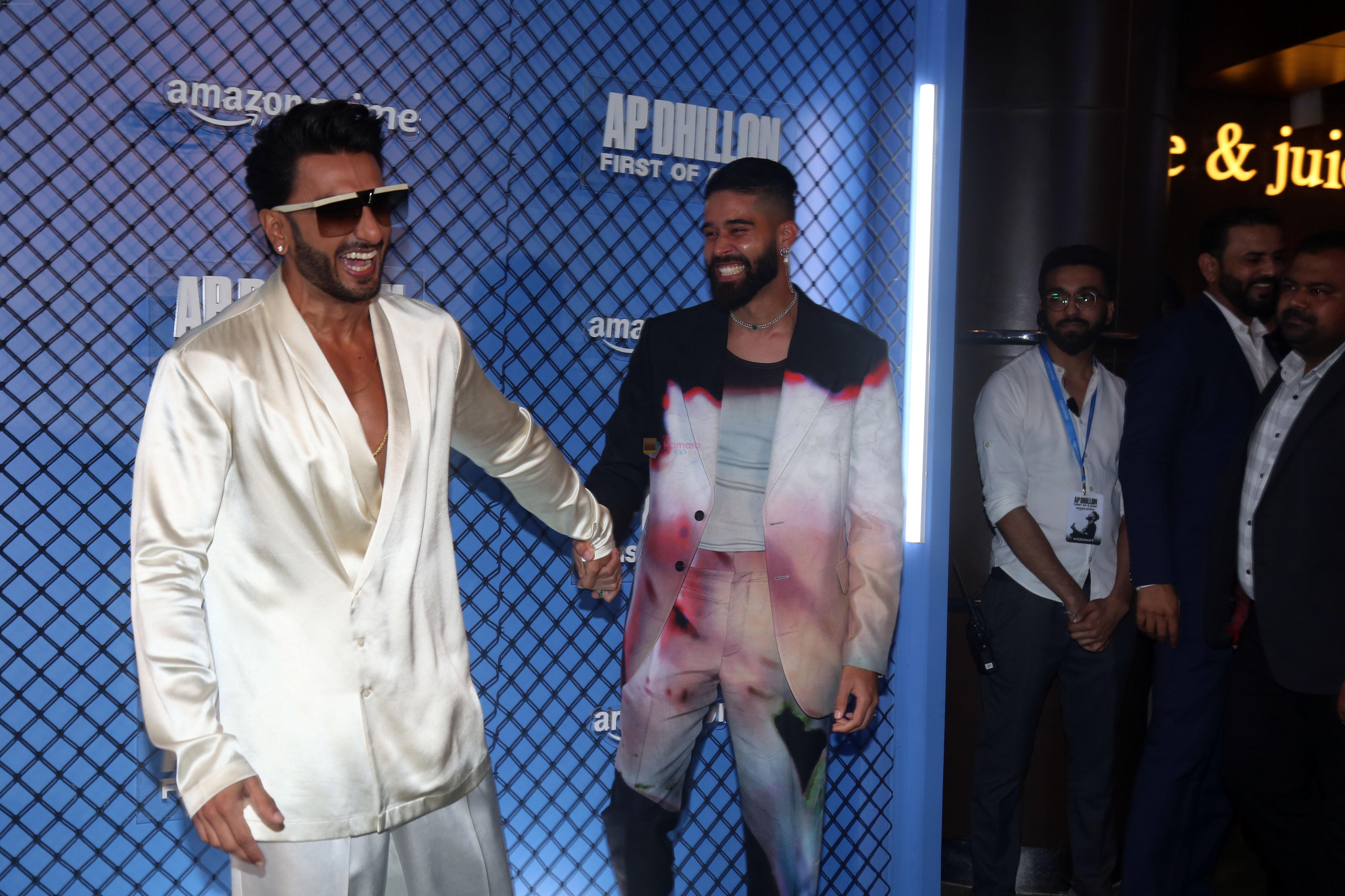 AP Dhillon, Ranveer Singh at the premiere of Docuseries AP Dhillon- First Of A Kind on 16th August 2023