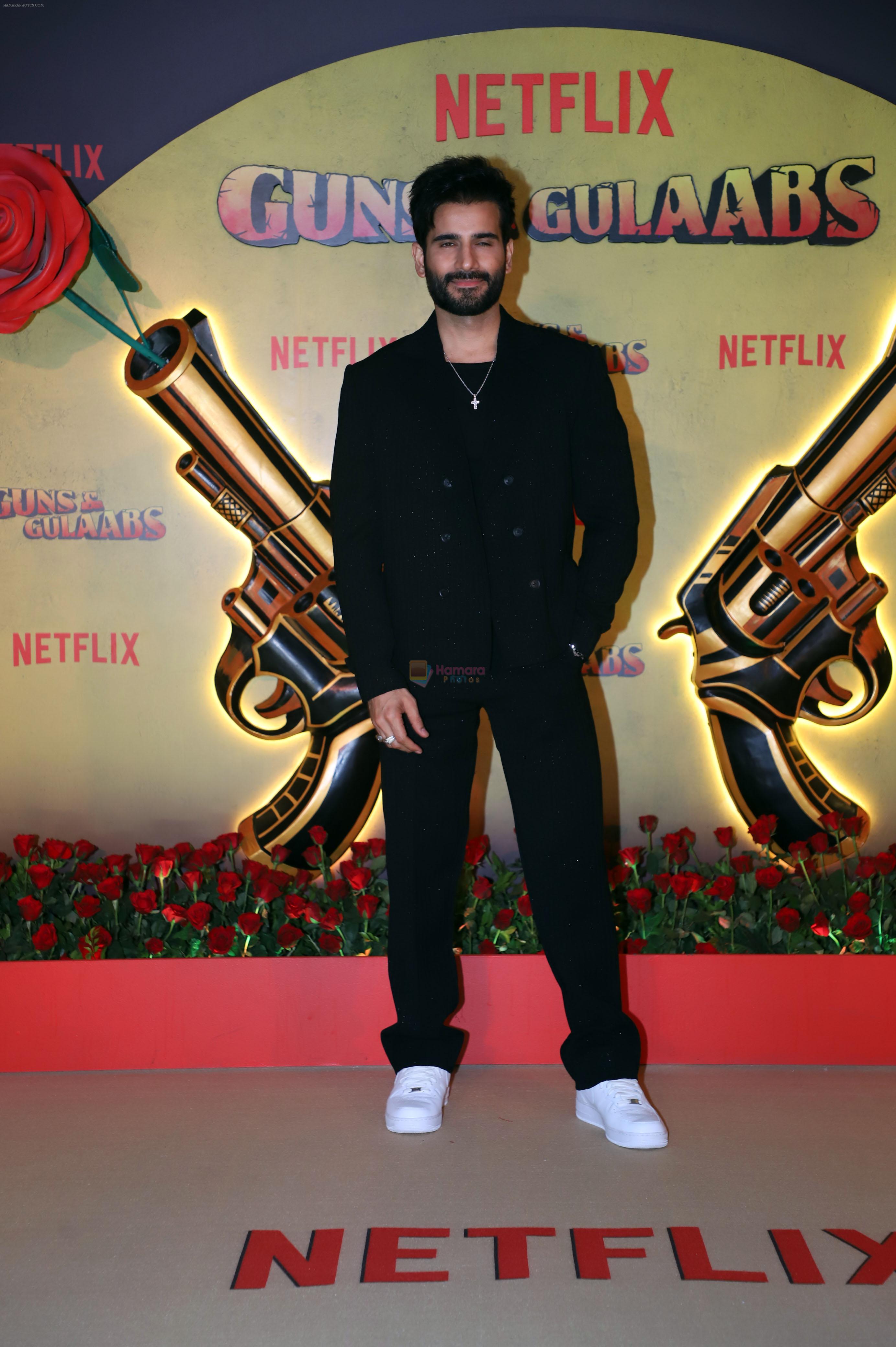 Karan Tacker at the premiere of Netflix Web Series Guns and Gulaabs on 16th August 2023