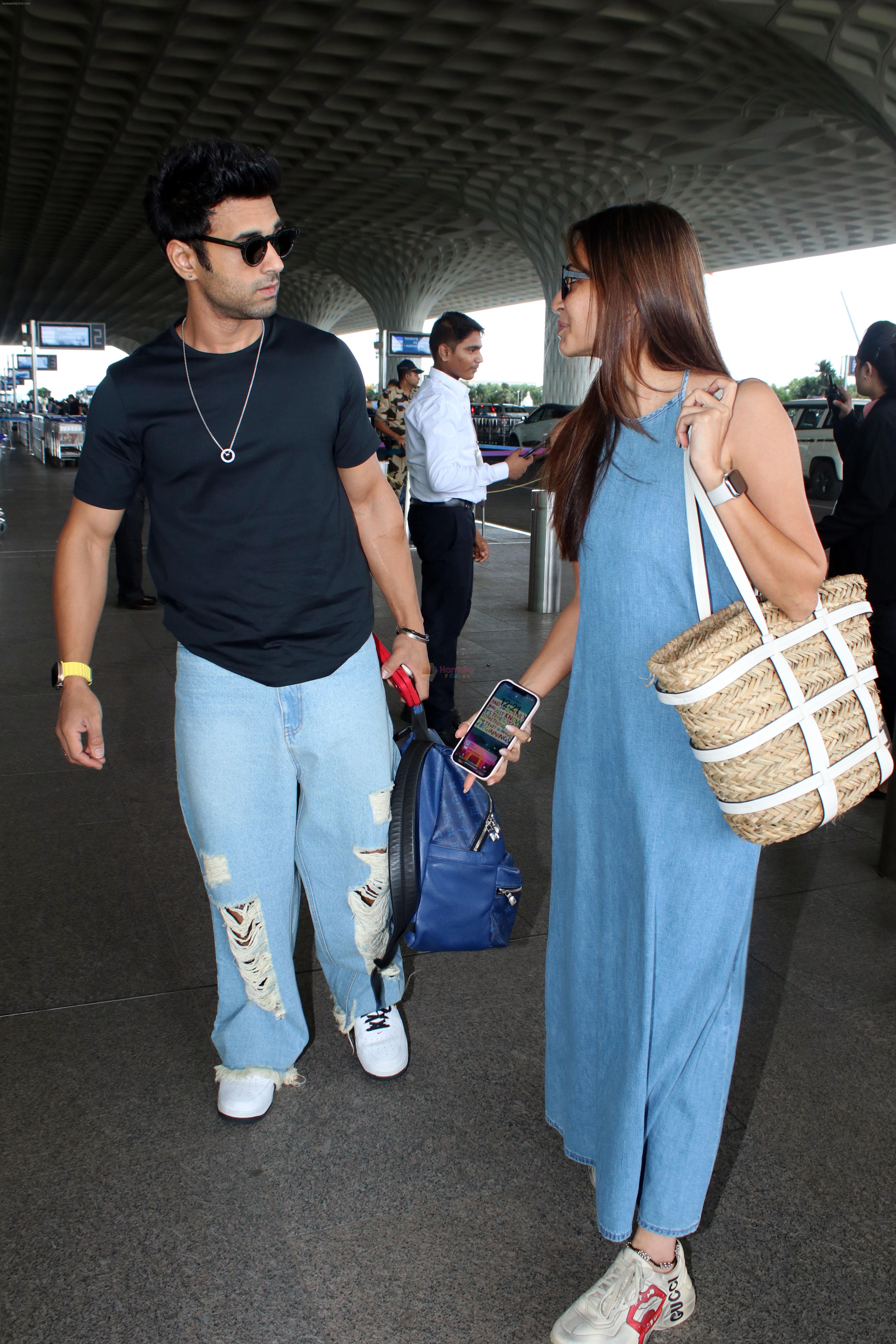 Pulkit Samrat and Kriti Kharbanda Spotted At Airport Departure on 18th August 2023