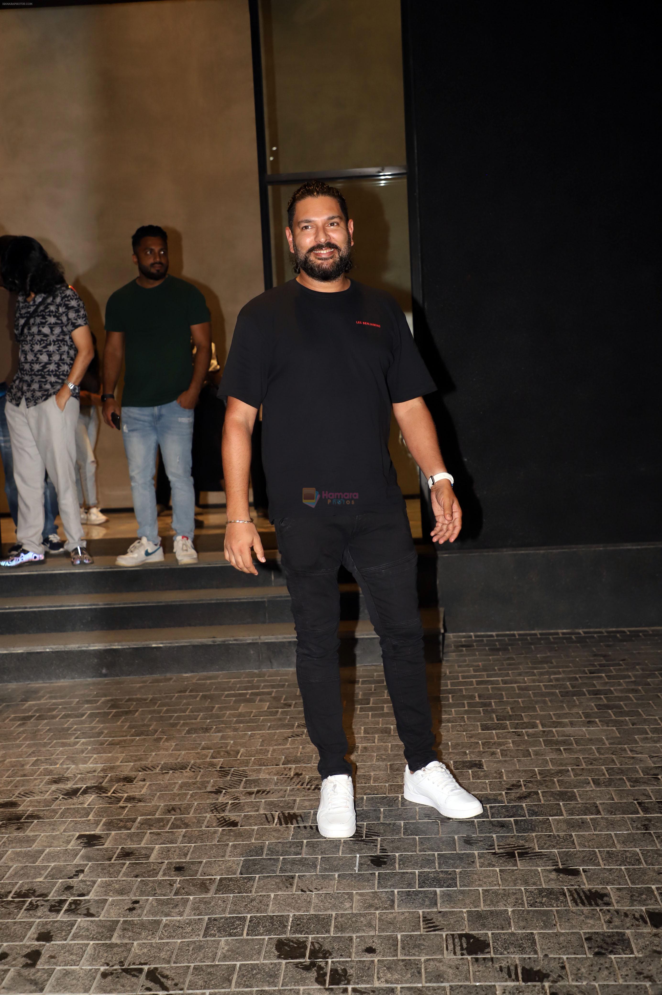 Yuvraj Singh at Special Screening of Ghoomer at Light Box in Khar on 17th August 2023