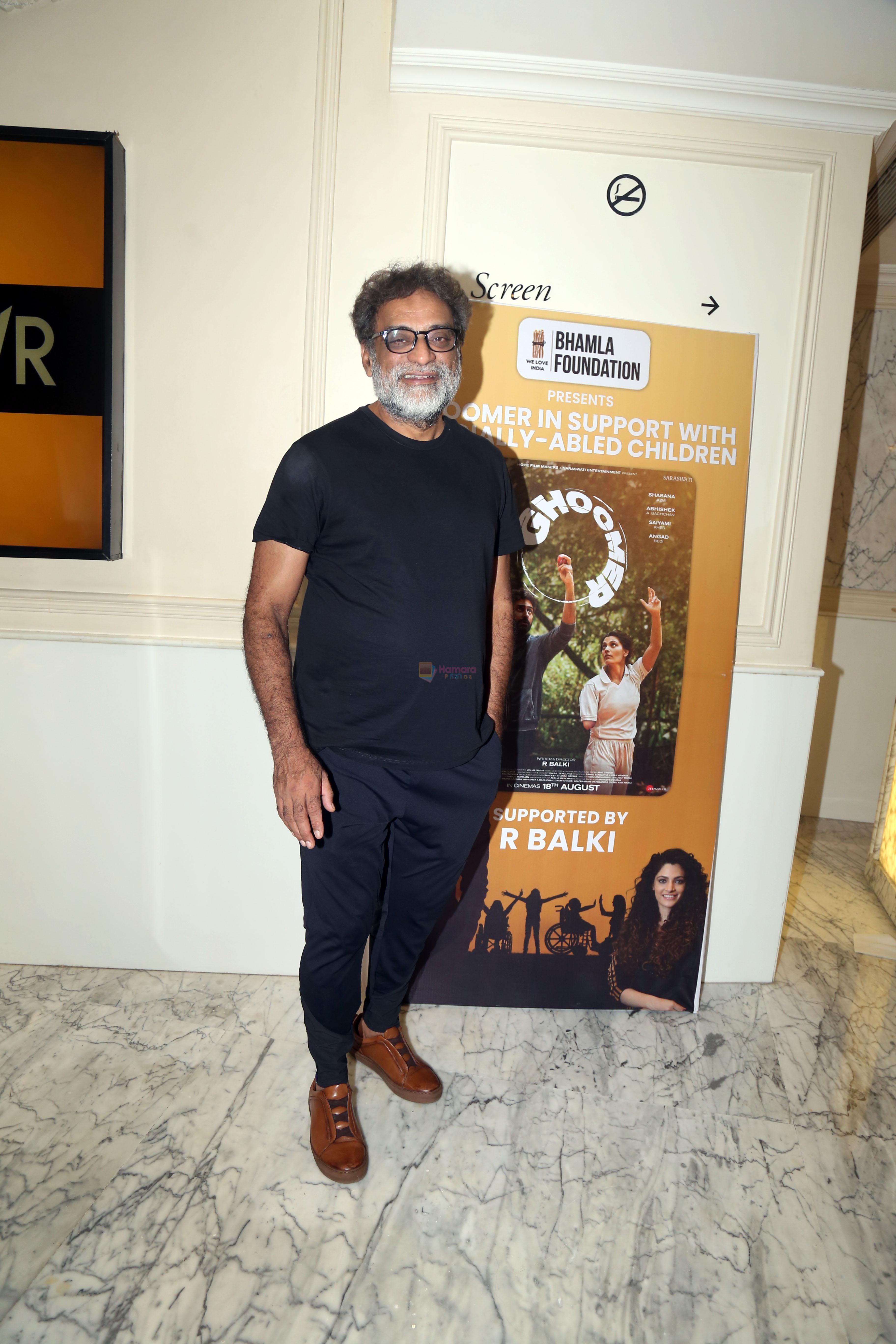 R. Balki celebrate Ghoomer release with differently abled kids at PVR Le Reve in Bandra on 21st August 2023