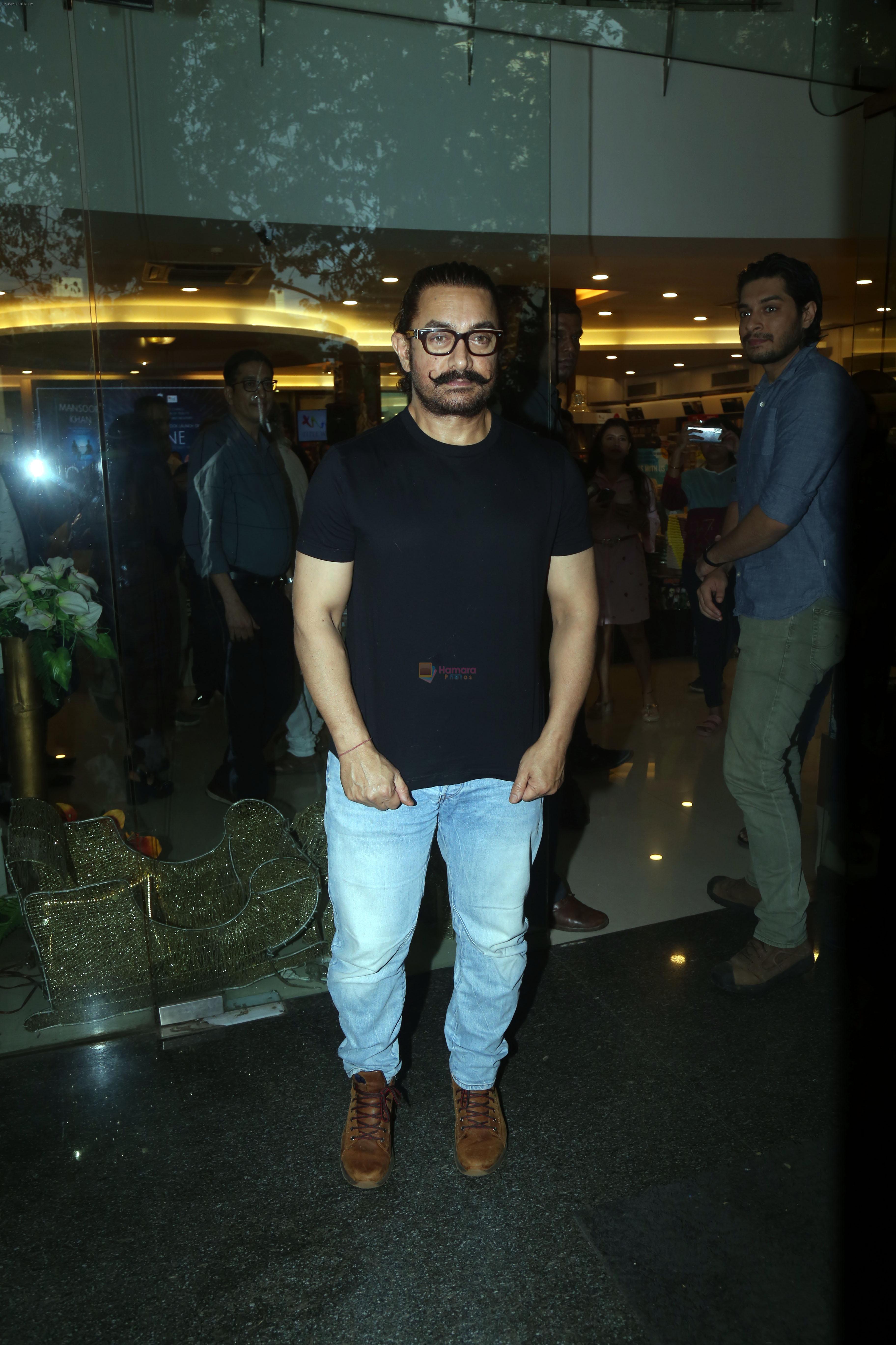 Aamir Khan, Junaid Khan at the Book Launch of ONE The Story of the Ultimate Myth by Mansoor Khan on 21st August 2023