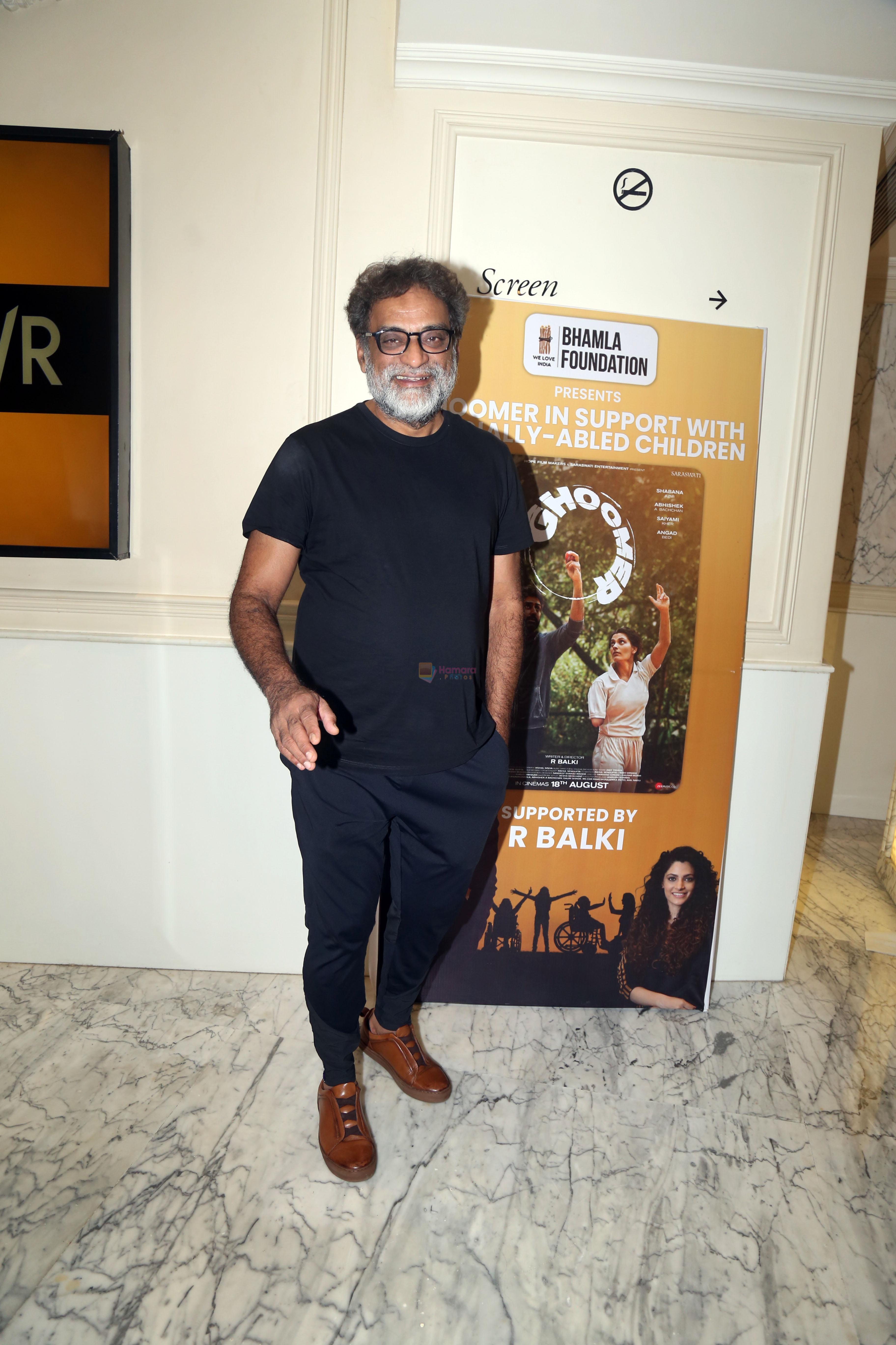 R. Balki celebrate Ghoomer release with differently abled kids at PVR Le Reve in Bandra on 21st August 2023