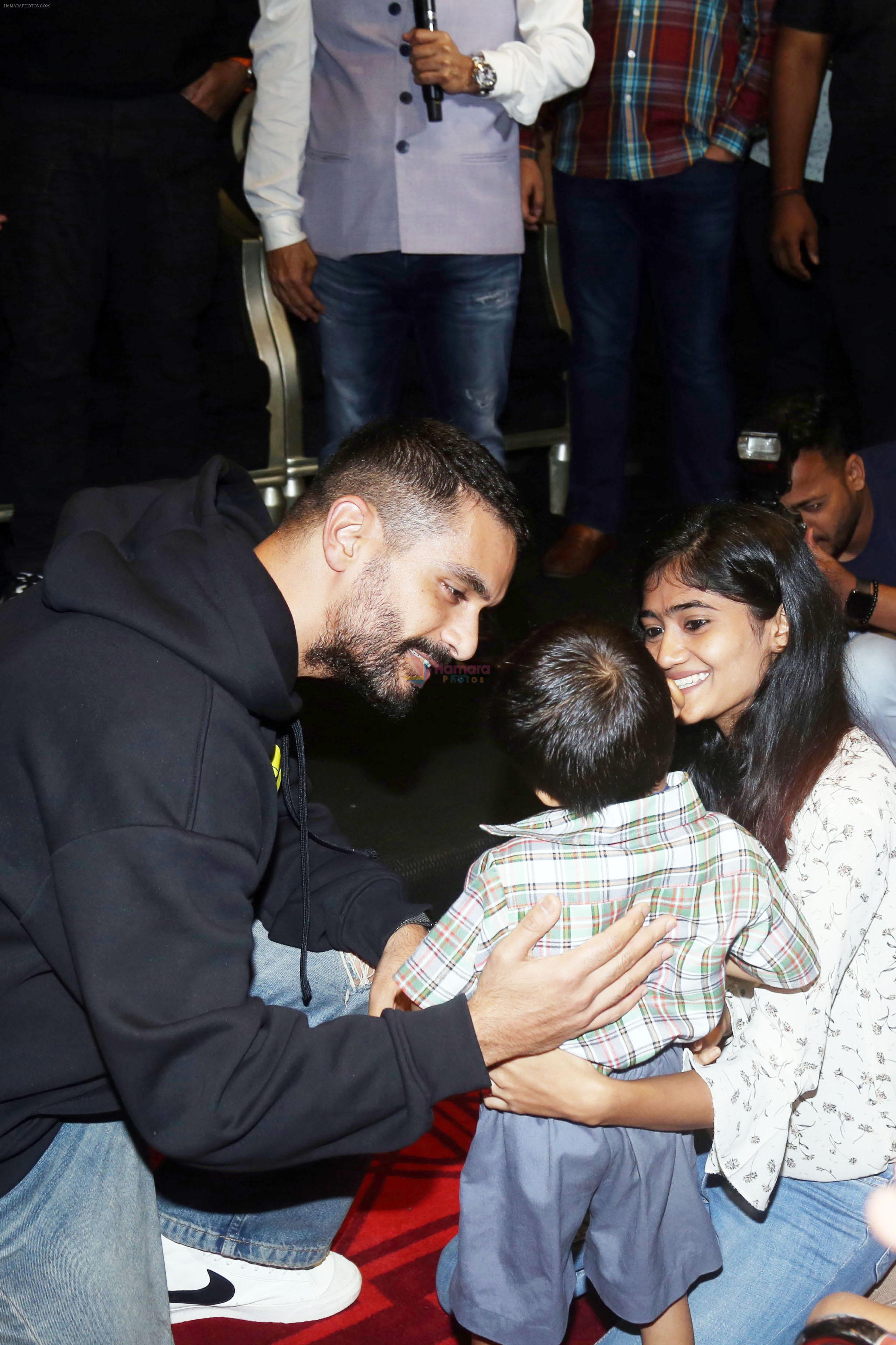 Angad Bedi celebrate Ghoomer release with differently abled kids at PVR Le Reve in Bandra on 21st August 2023