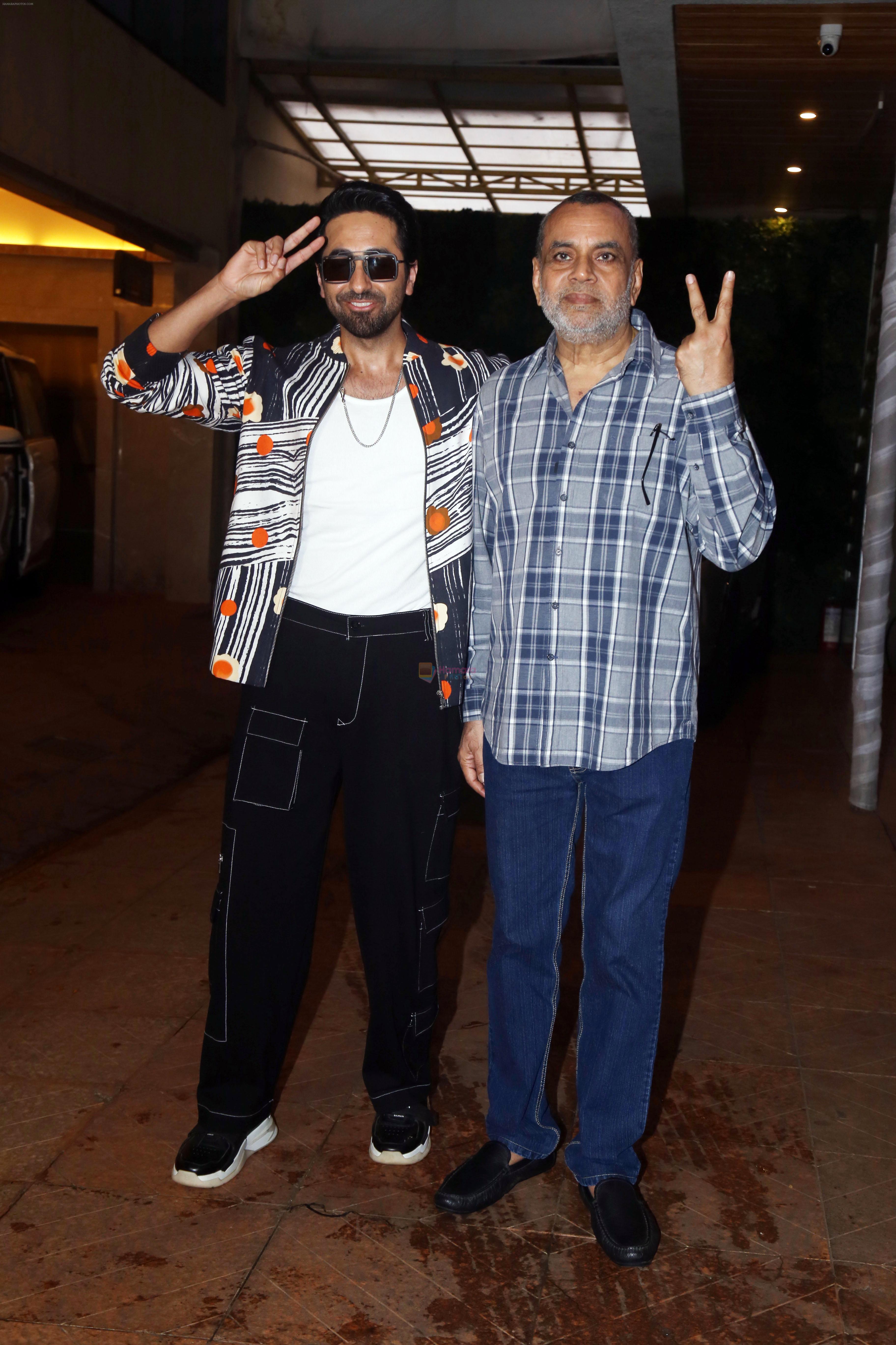 Ayushmann Khurrana, Paresh Rawal promote Dream Girl 2 at Ekta House in Juhu on 22nd August 2023