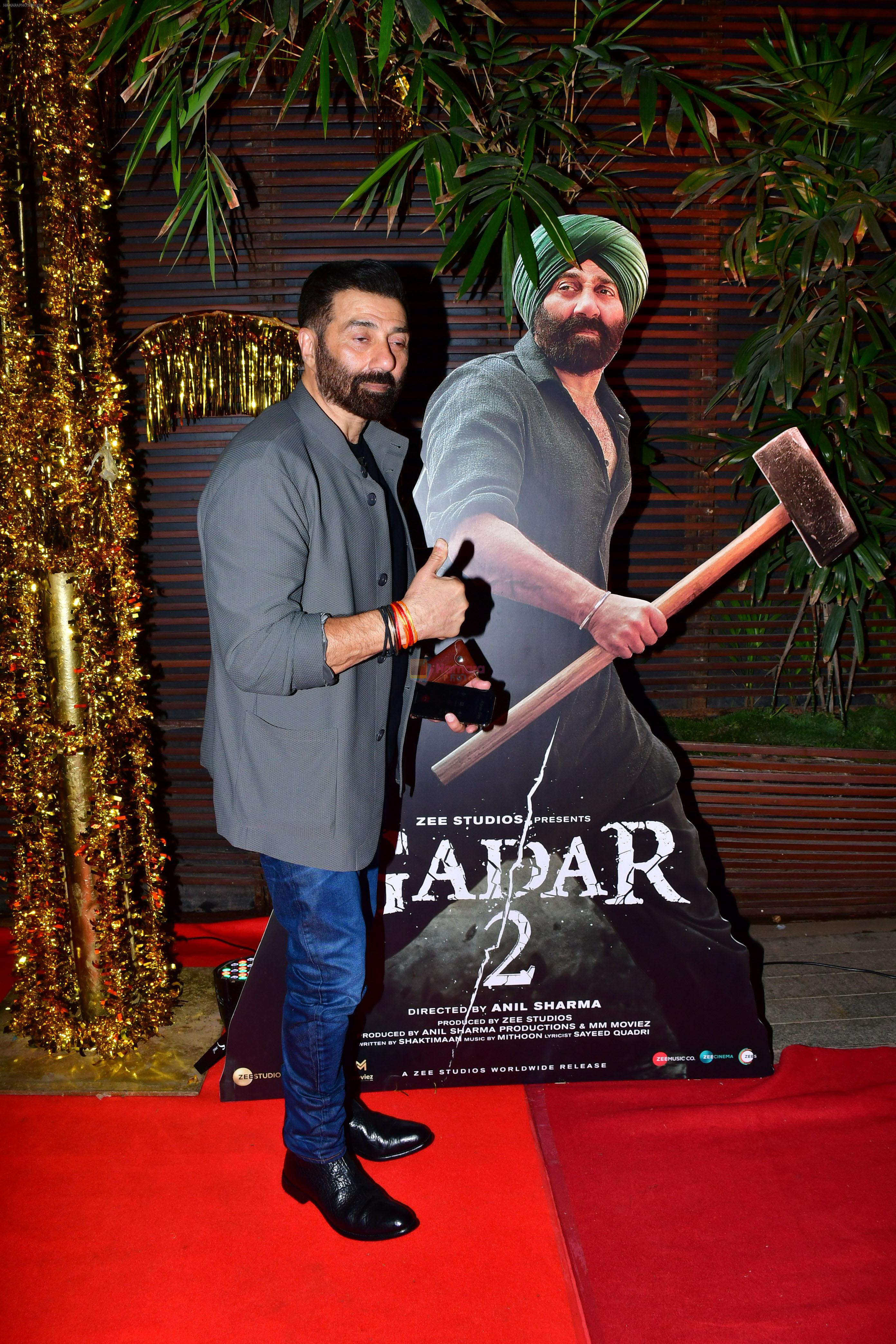 Sunny Deol at Gadar 2 Success Party on 25th August 2023