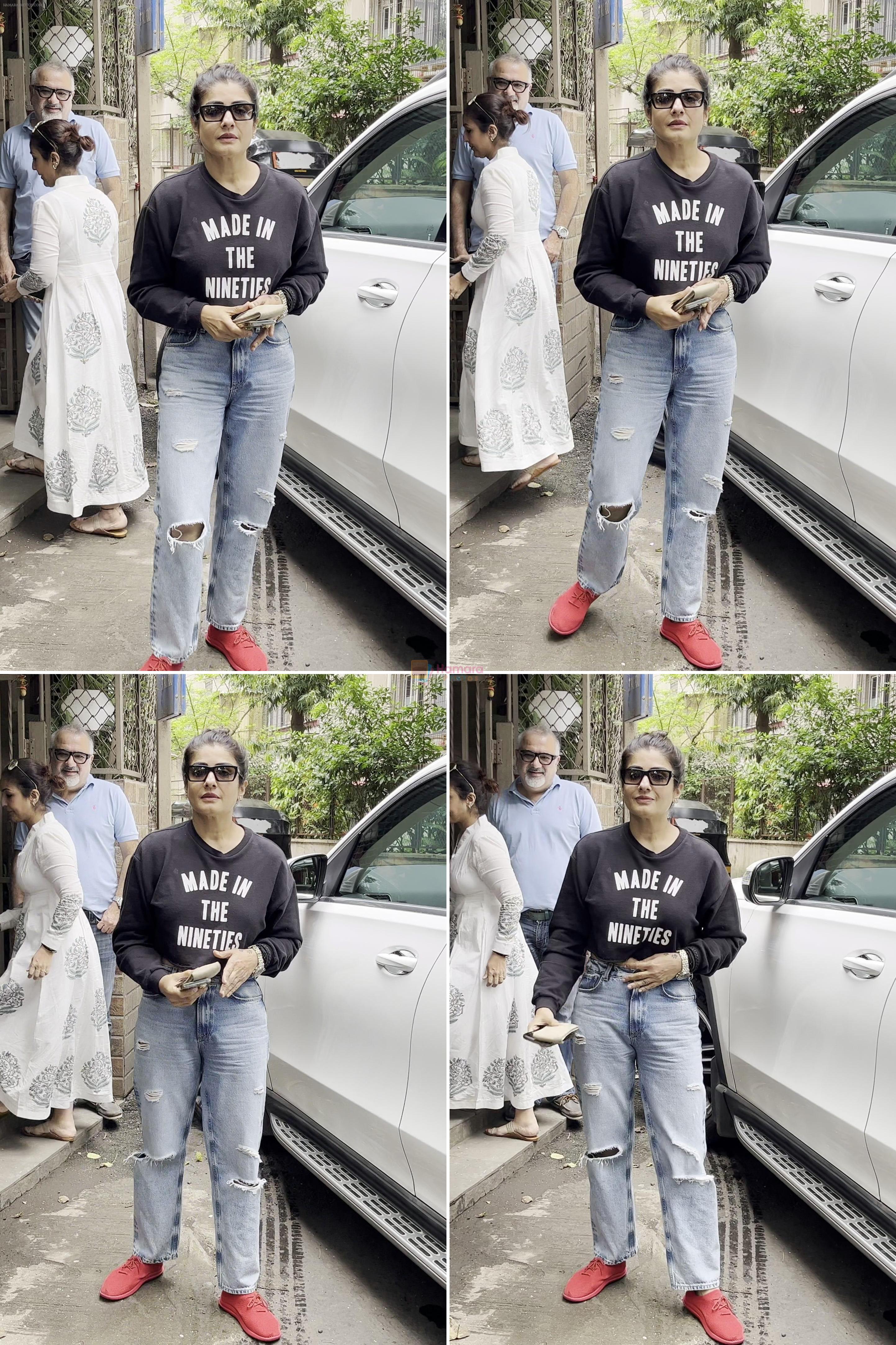 Raveena Tandon Spotted At Dubbing Studio In Bandra on 31st August 2023