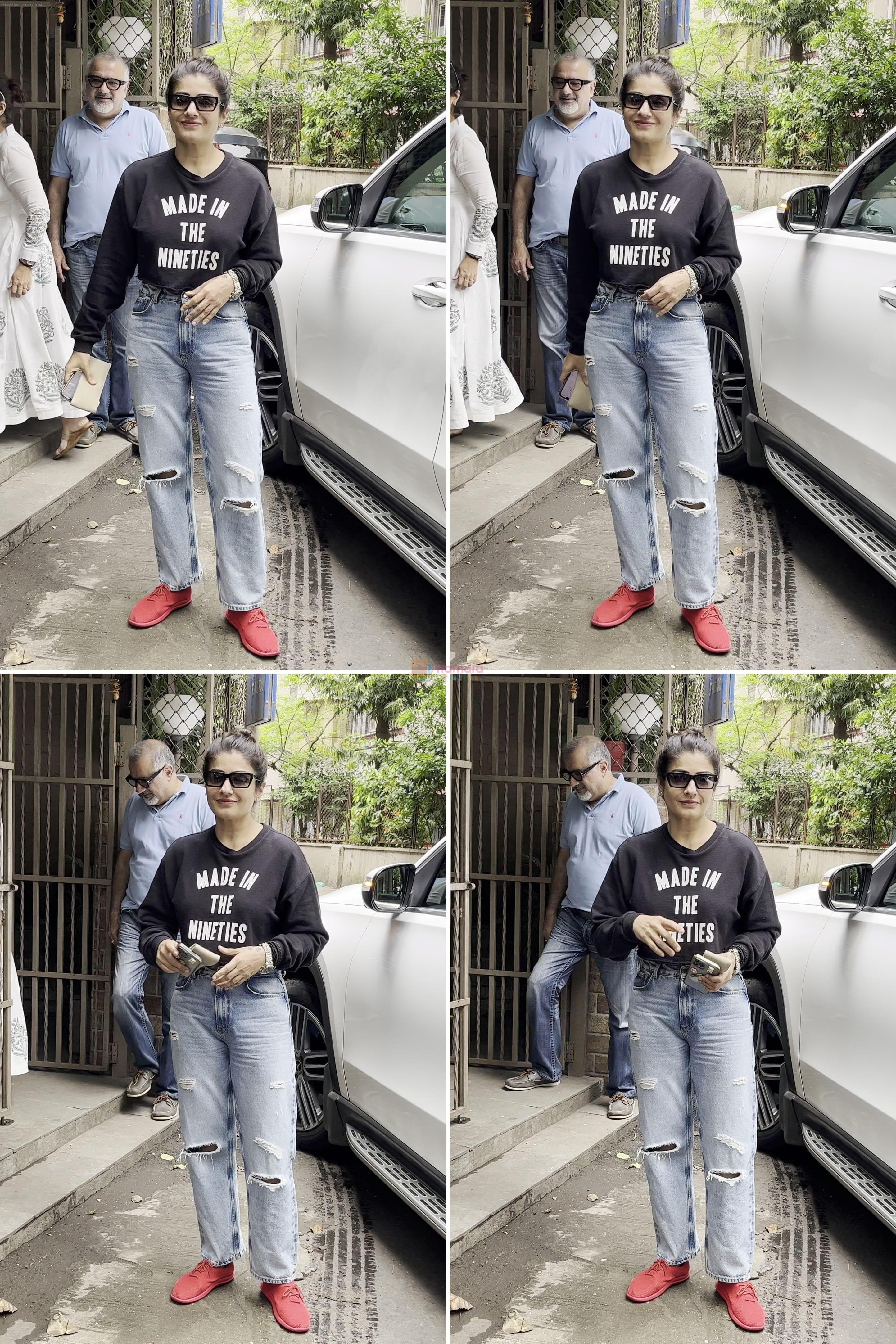 Raveena Tandon Spotted At Dubbing Studio In Bandra on 31st August 2023