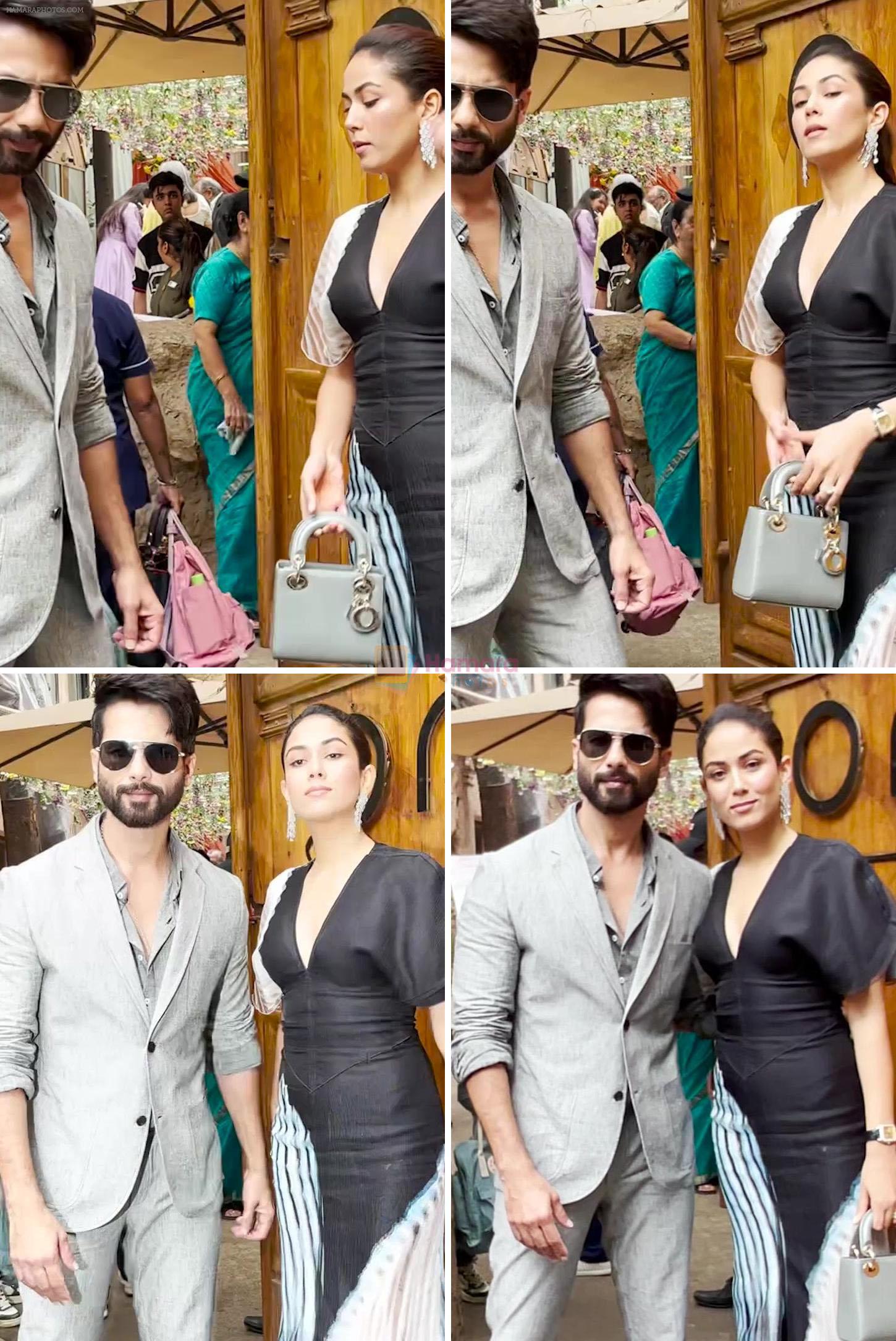 Shahid Kapoor With Mira Rajput Spotted For Pankaj Kapoor Party At One 8 Commune Juhu on 2nd September 2023