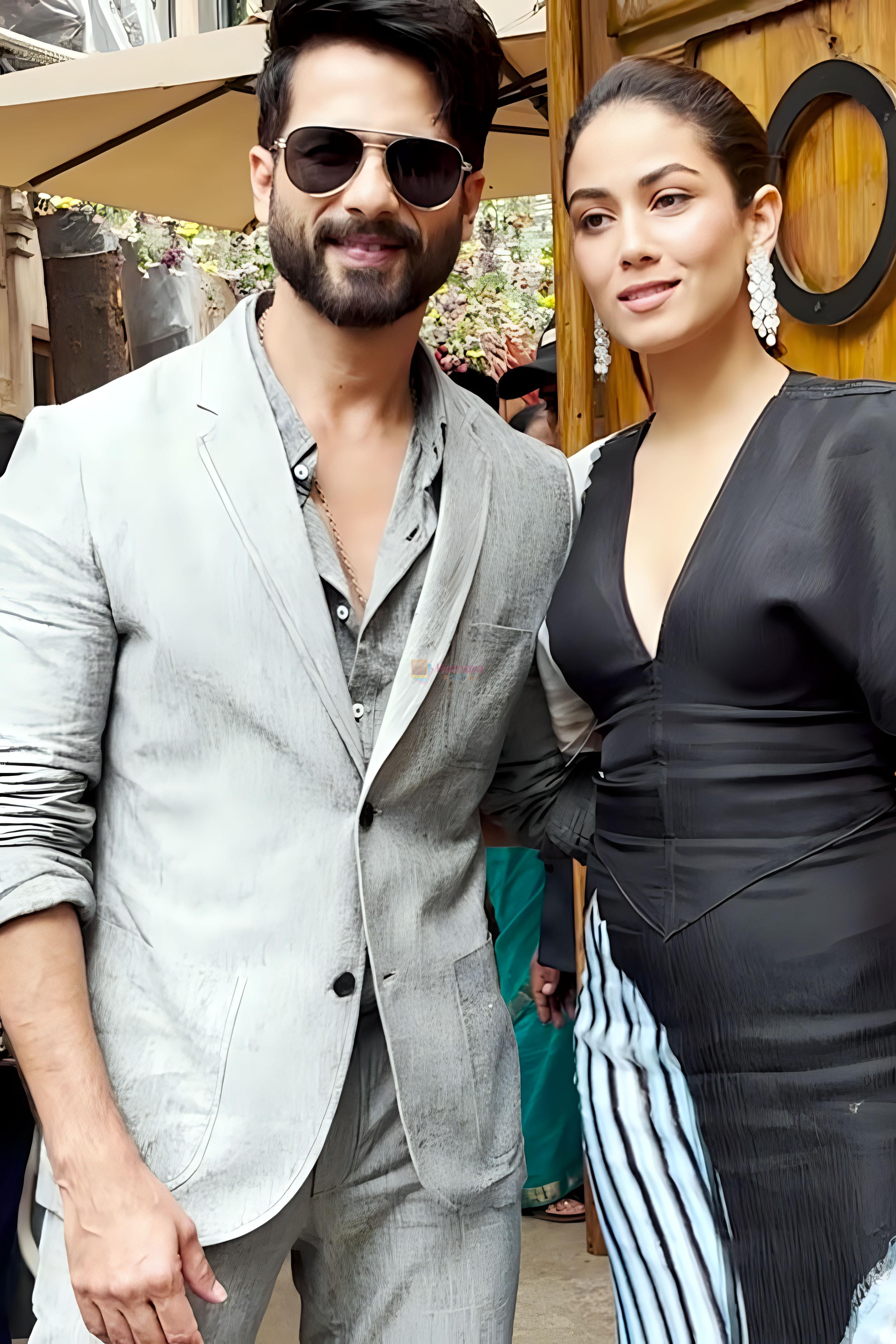 Shahid Kapoor With Mira Rajput Spotted For Pankaj Kapoor Party At One 8 Commune Juhu on 2nd September 2023