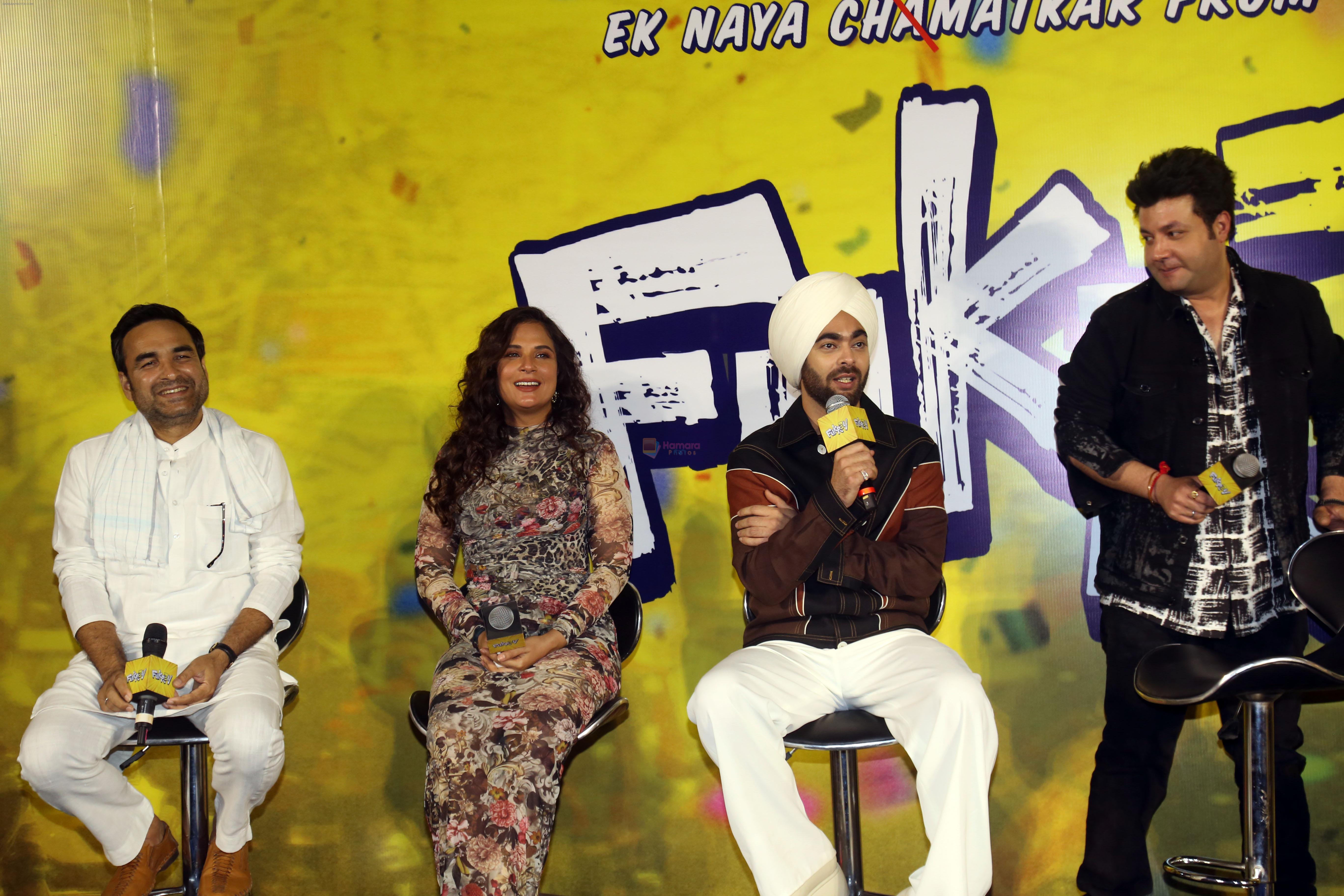 Manjot Singh, Pankaj Tripathi, Richa Chadha, Varun Sharma at Fukrey 3 Trailer Launch on 5th Sept 2023