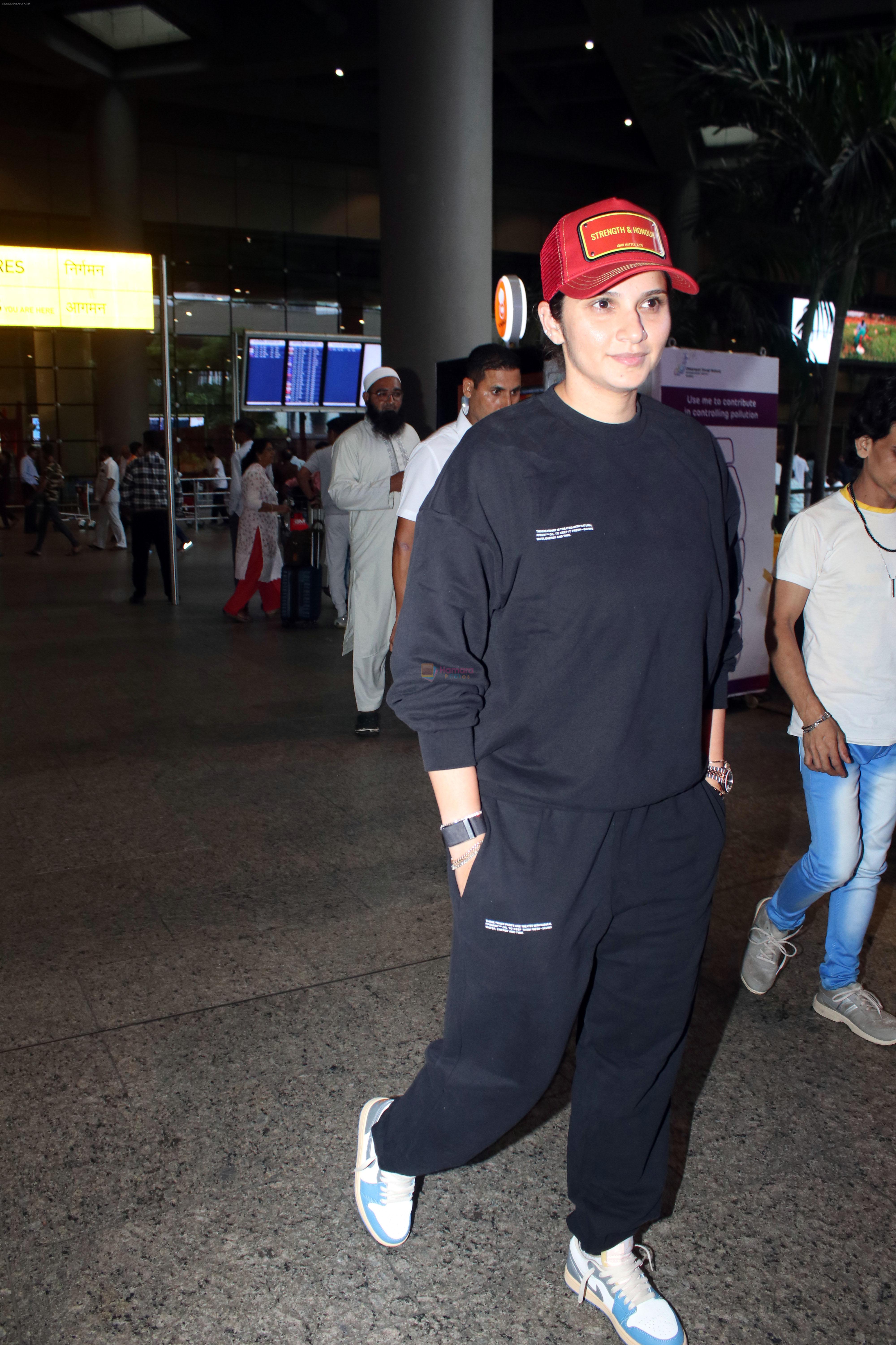 Sania Mirza Spotted At Airport Arrival on 7th Sept 2023