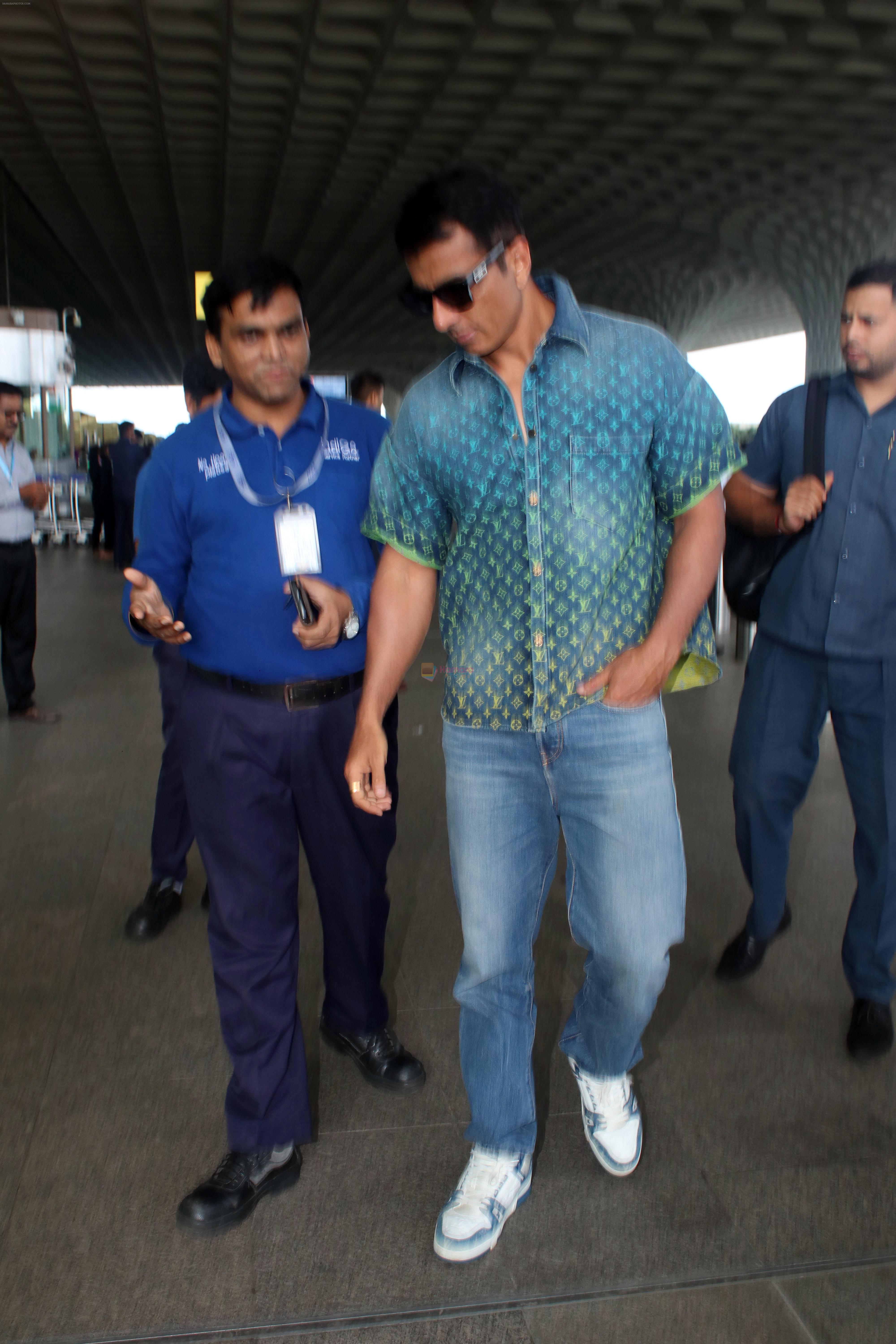 Sonu Sood spotted at airport departure on 9th Sept 2023
