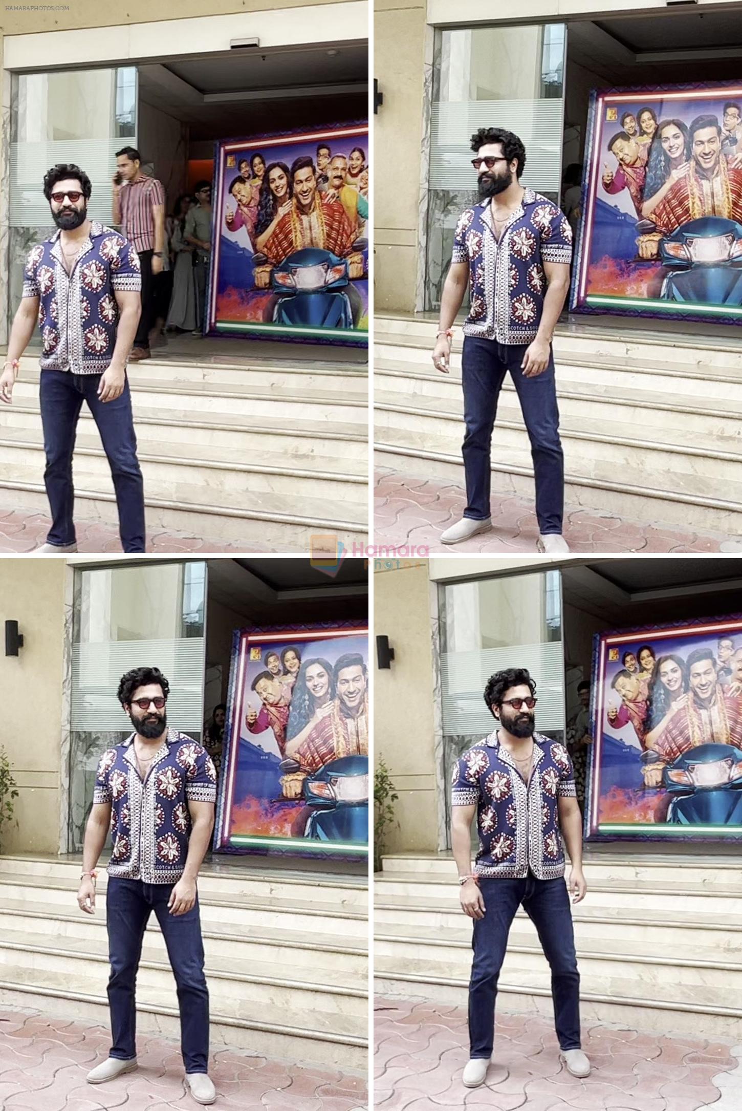 Vicky Kaushal spotted at YRF studio after trailer launch of film The great Indian family on 12th Sept 2023