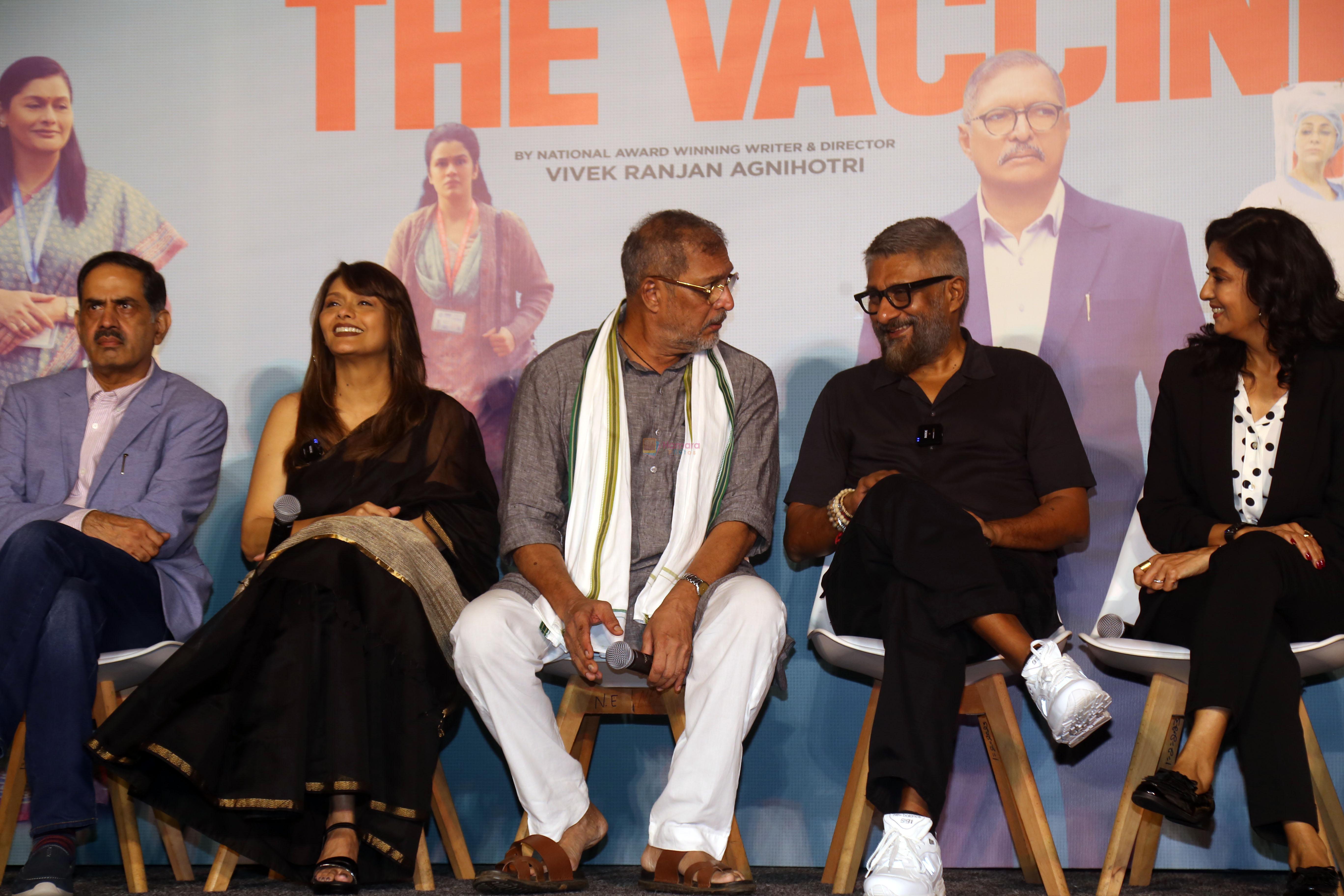 Balram Bhargava, Nana Patekar, Nivedita Bhattacharya, Pallavi Joshi, Vivek Agnihotri attends The Vaccine War Trailer Launch on 12th Sept 2023