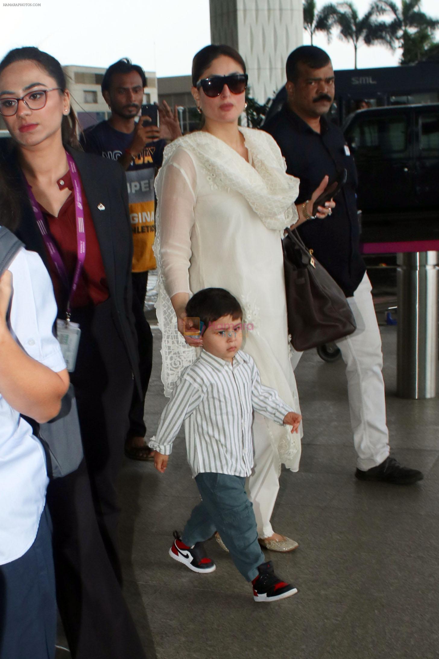 Jeh Ali Khan, Kareena Kapoor Spotted At Airport Departure on 17th Sept 2023