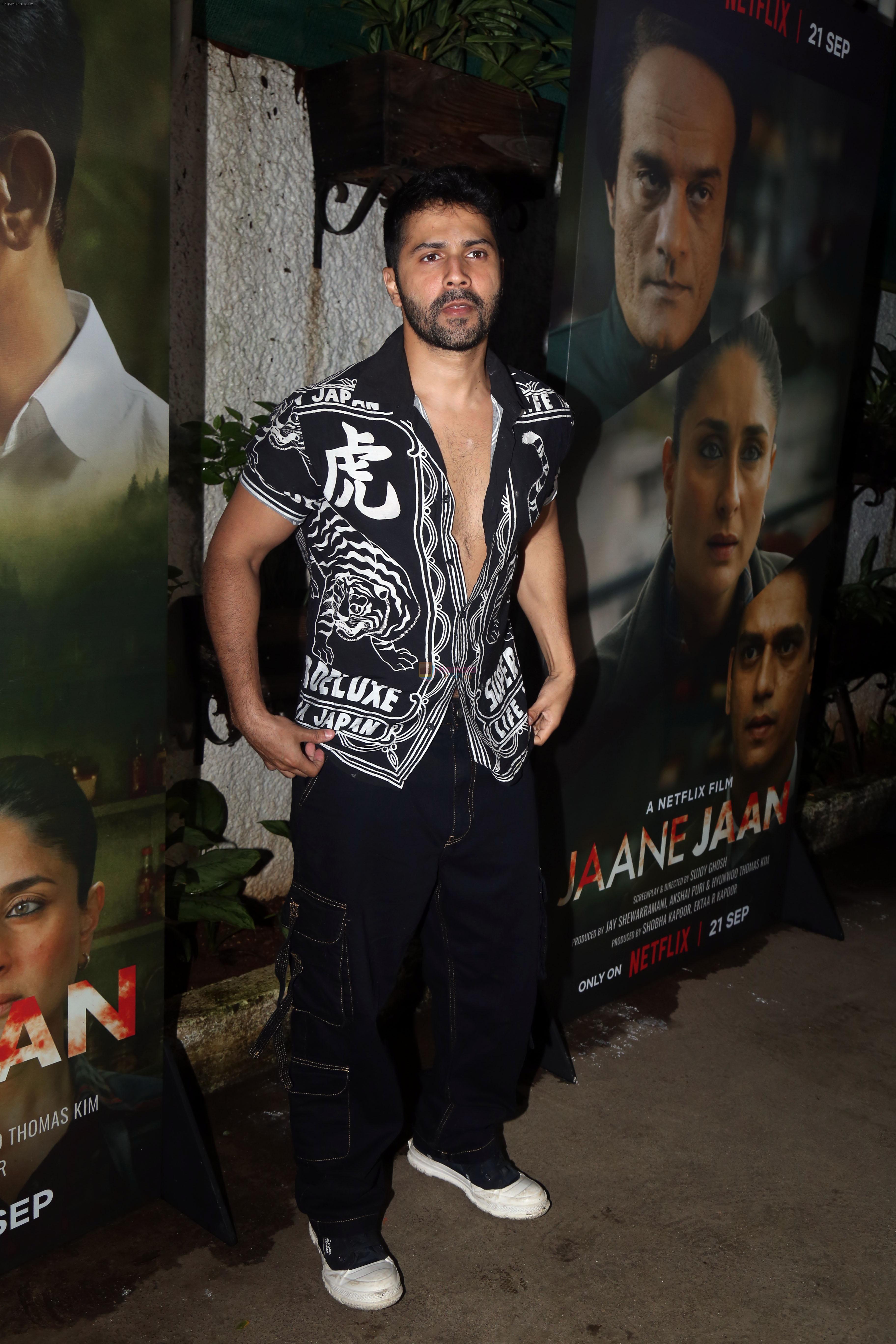 Varun Dhawan attends Jaane Jaan Screening on 18th Sept 2023