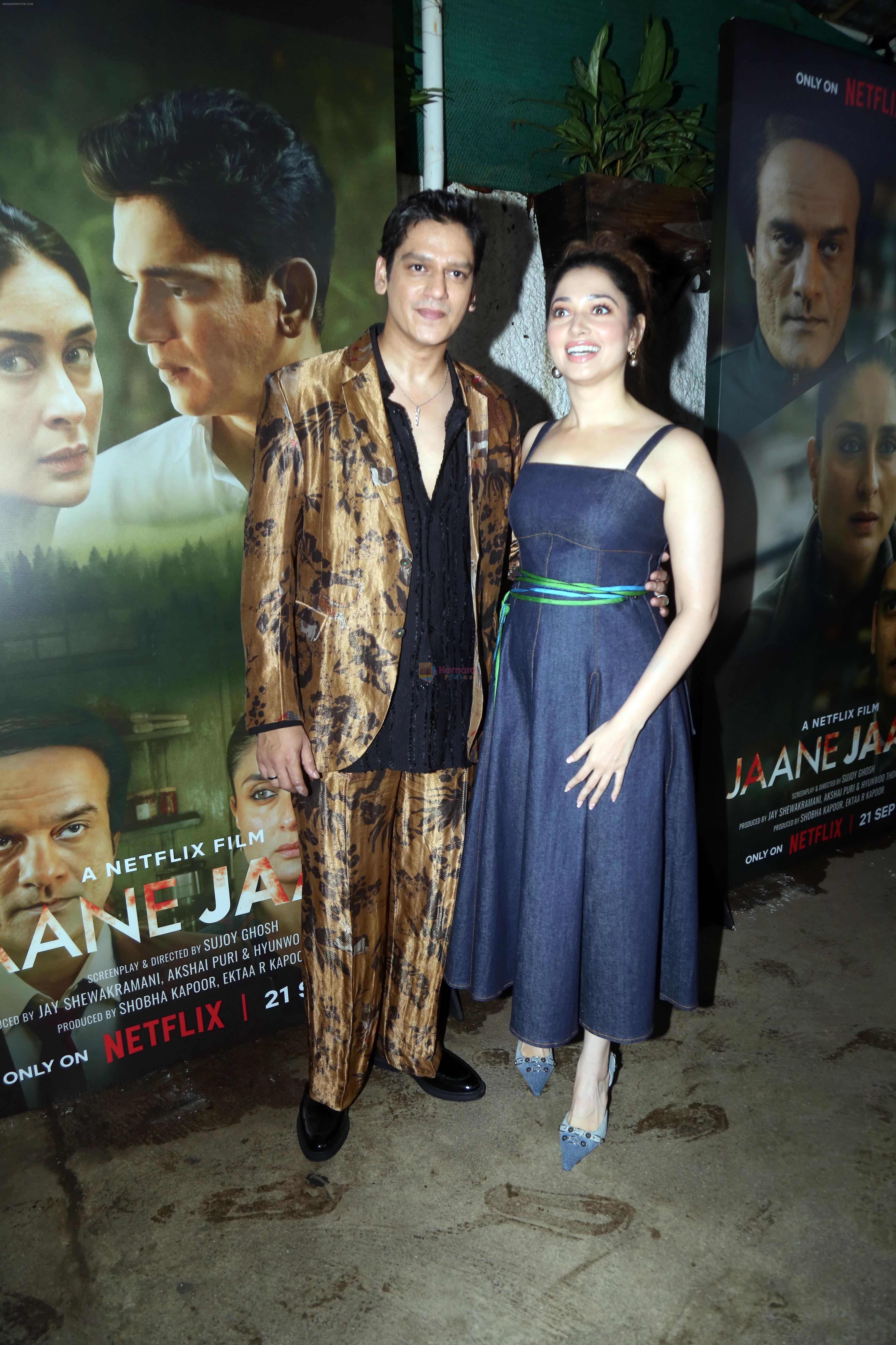 Tamannaah Bhatia, Vijay Varma attends Jaane Jaan Screening on 18th Sept 2023
