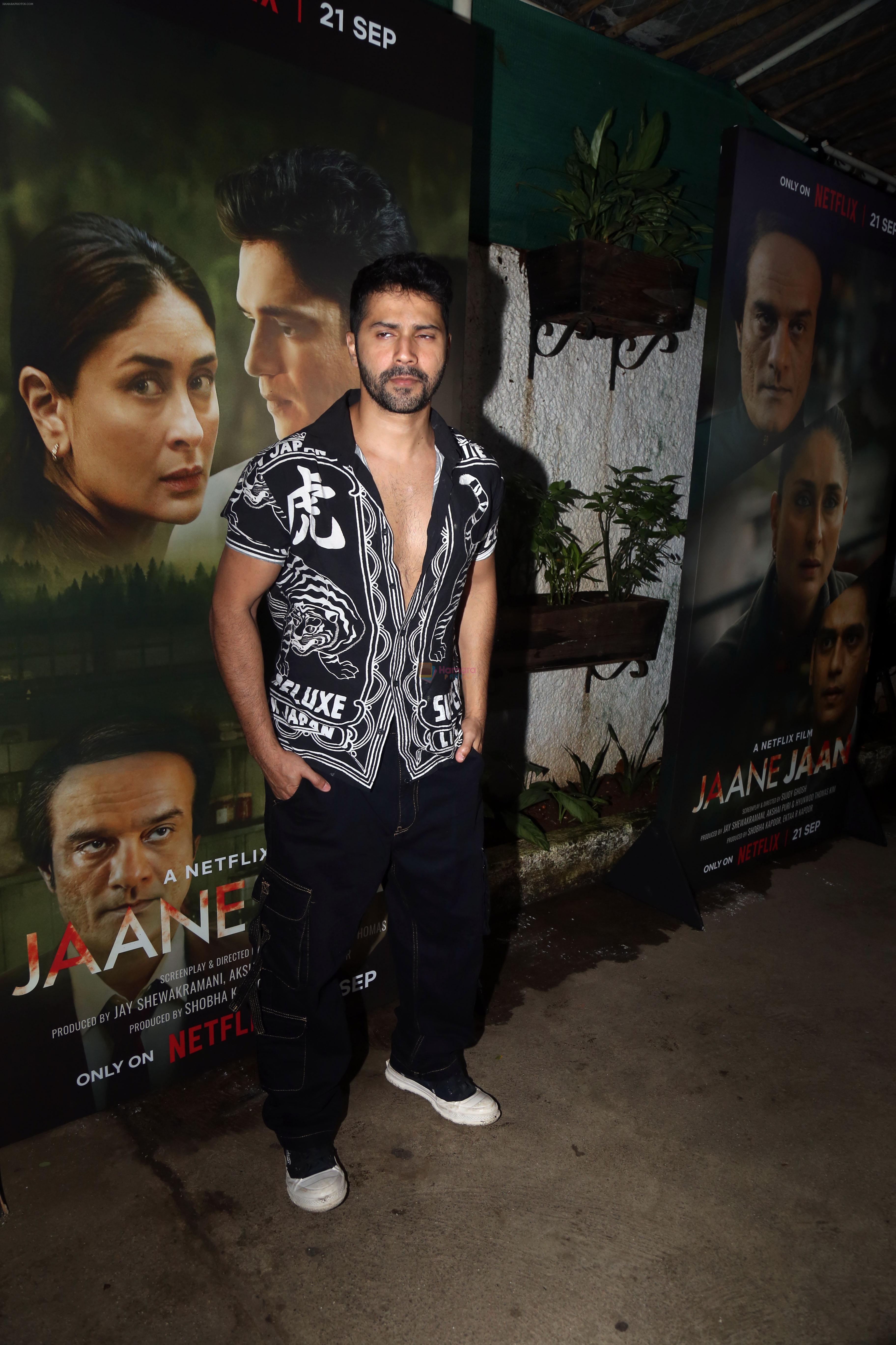 Varun Dhawan attends Jaane Jaan Screening on 18th Sept 2023