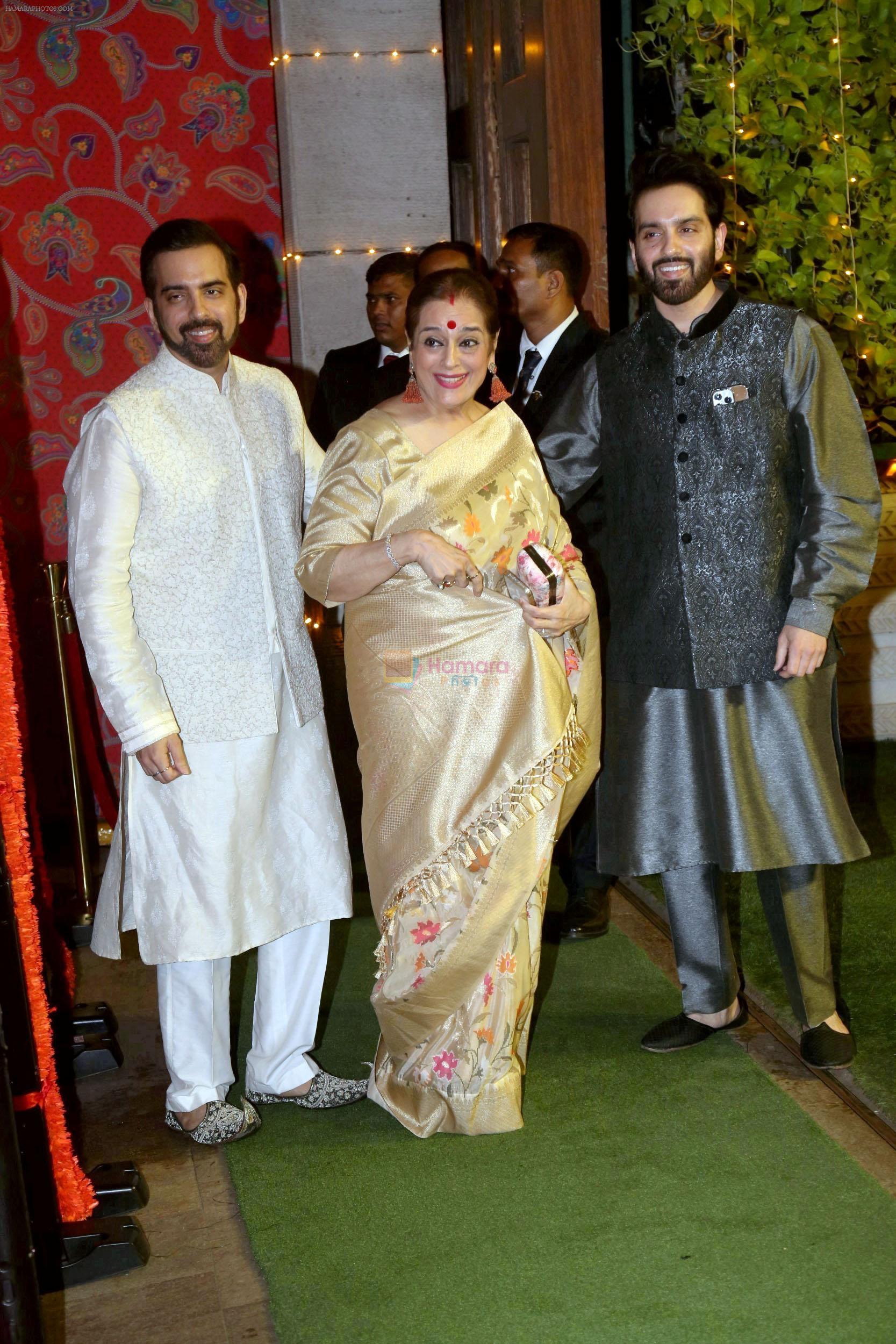 Kush Sinha, Luv Sinha, Poonam Sinha at Ambani House Antilia for Ganpati Darshan on 19th Sept 2023