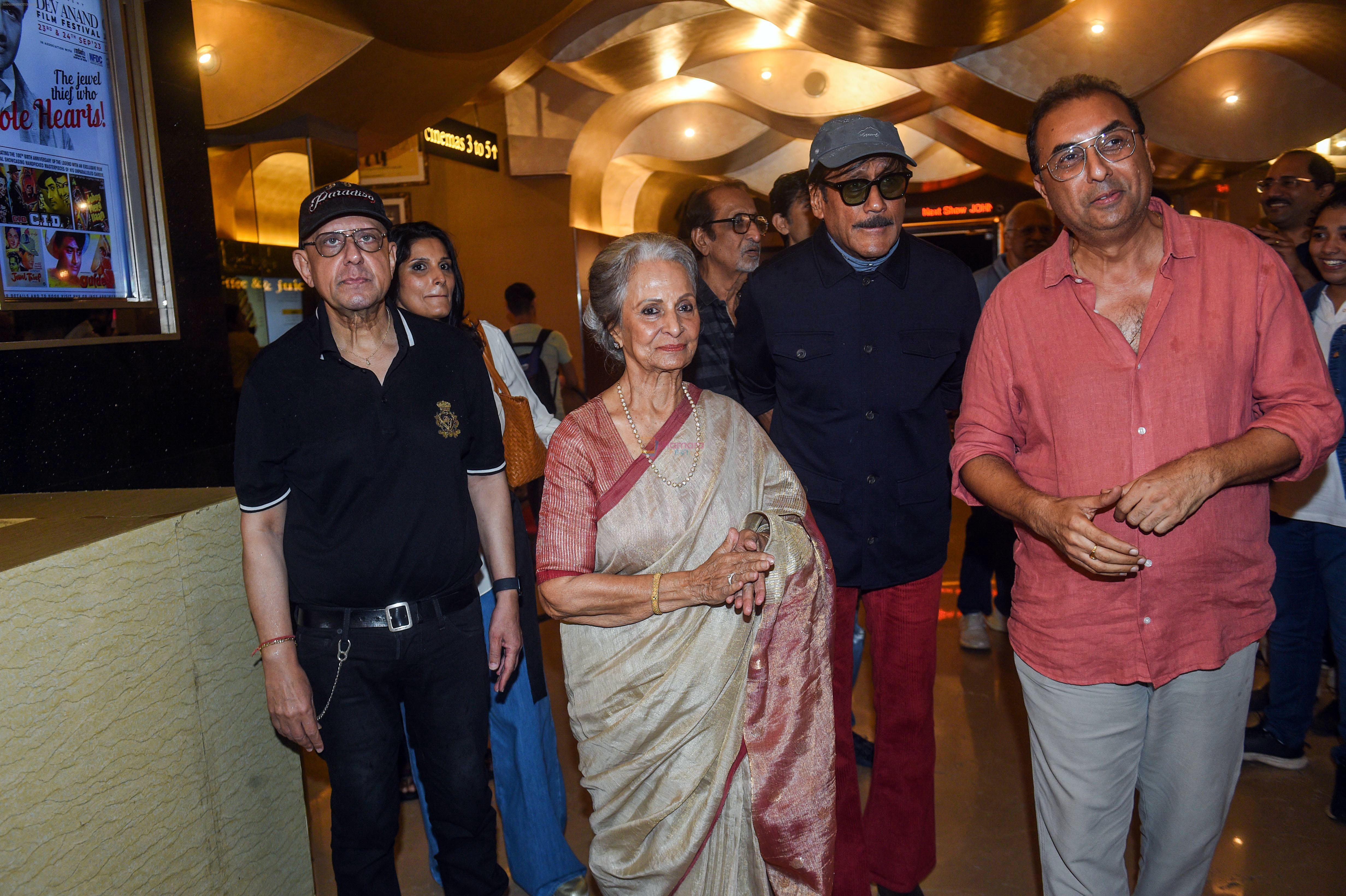 Jackie Shroff, Rajiv Rai, Shivendra Singh Dungarpur, Waheeda Rehman at 100th Anniversary Celebration of Dev Anand on 23rd Sept 2023