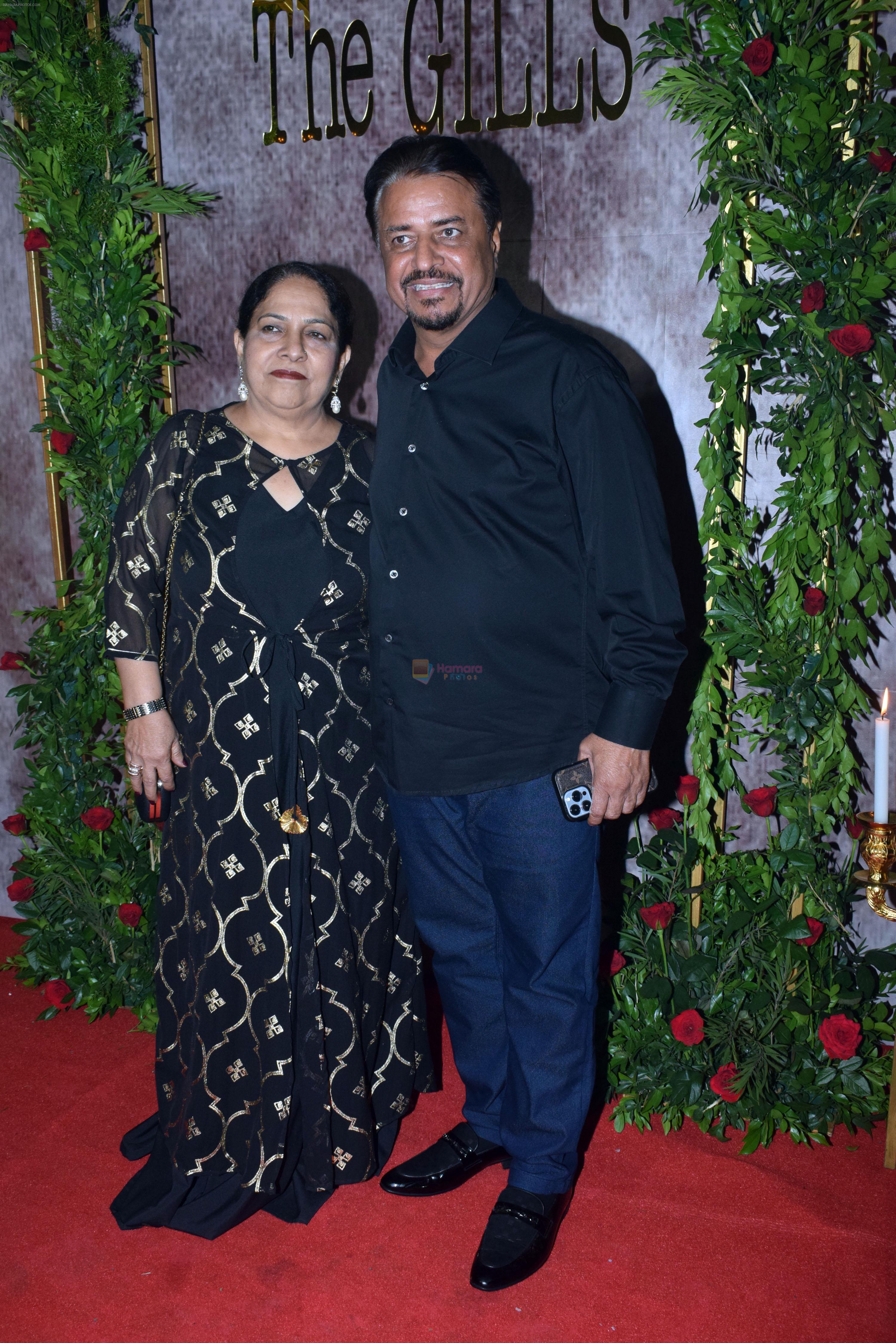 Kumar Mangat Pathak, Neelam Pathak attends the wedding party of Aman Gill and Amrit Berar on 24th Sept 2023