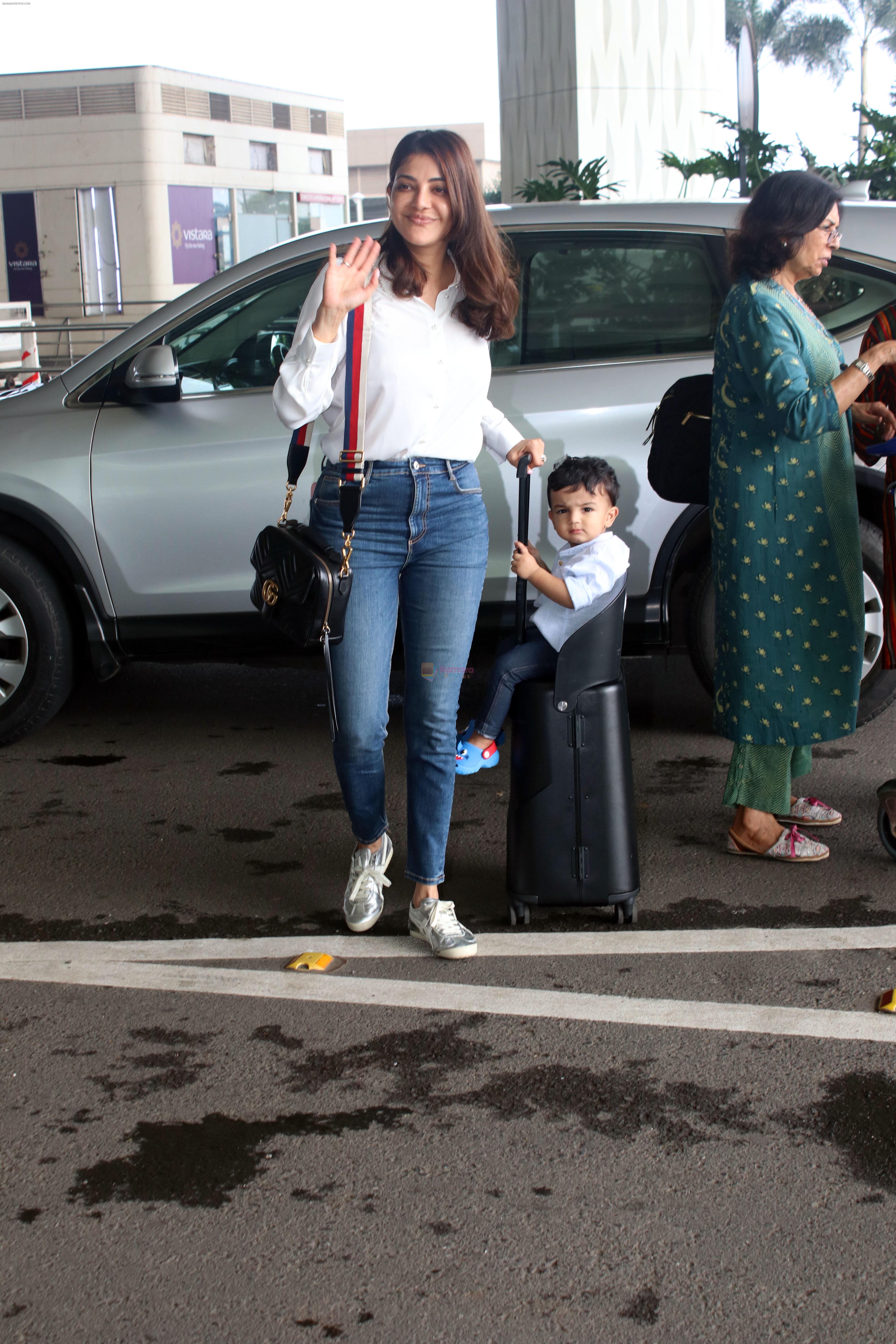 Kajal Aggarwal Spotted At Airport Departure on 28th Sept 2023