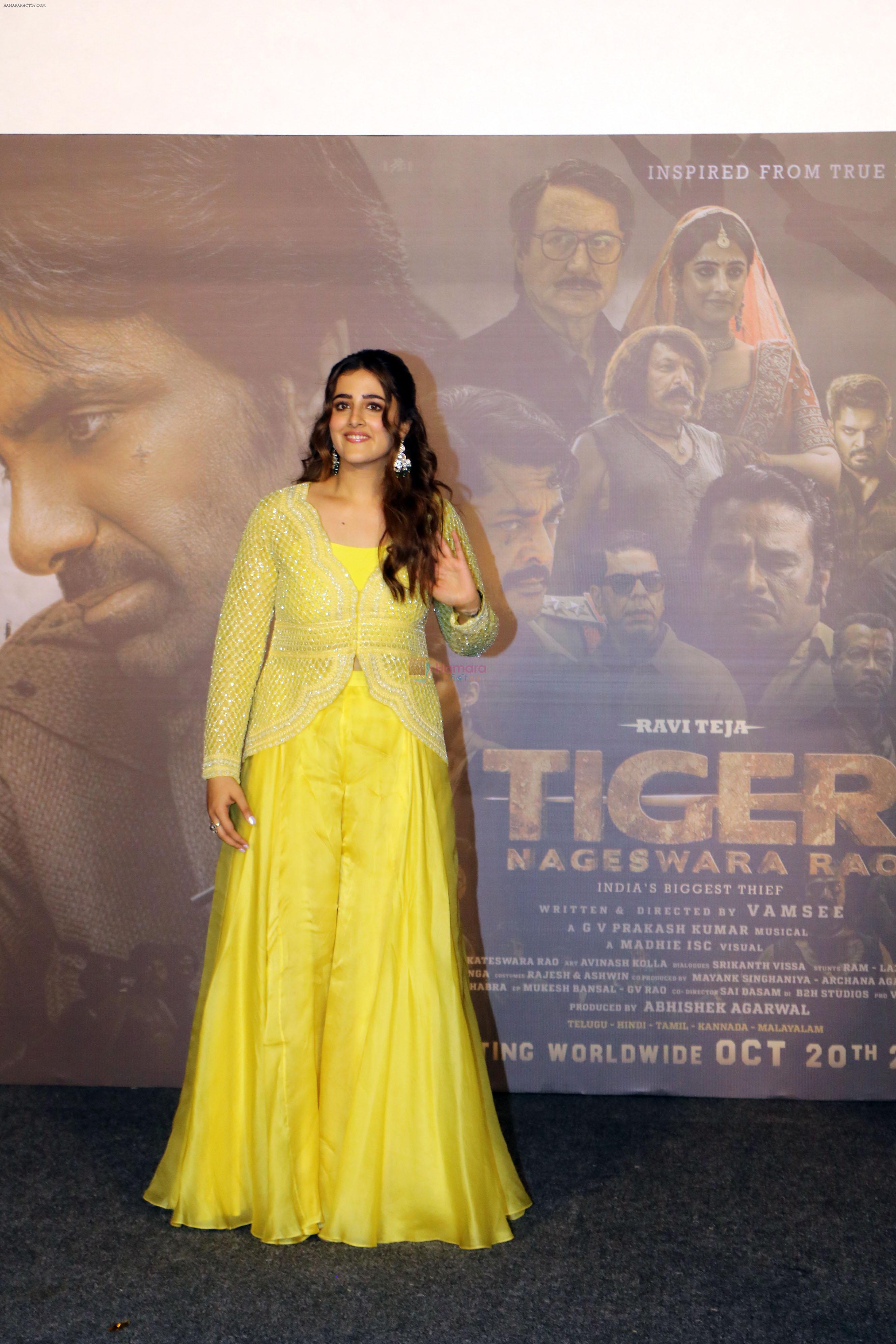 Nupur Sanon at Tiger Nageswara Rao Trailer Launch on 3rd Oct 2023