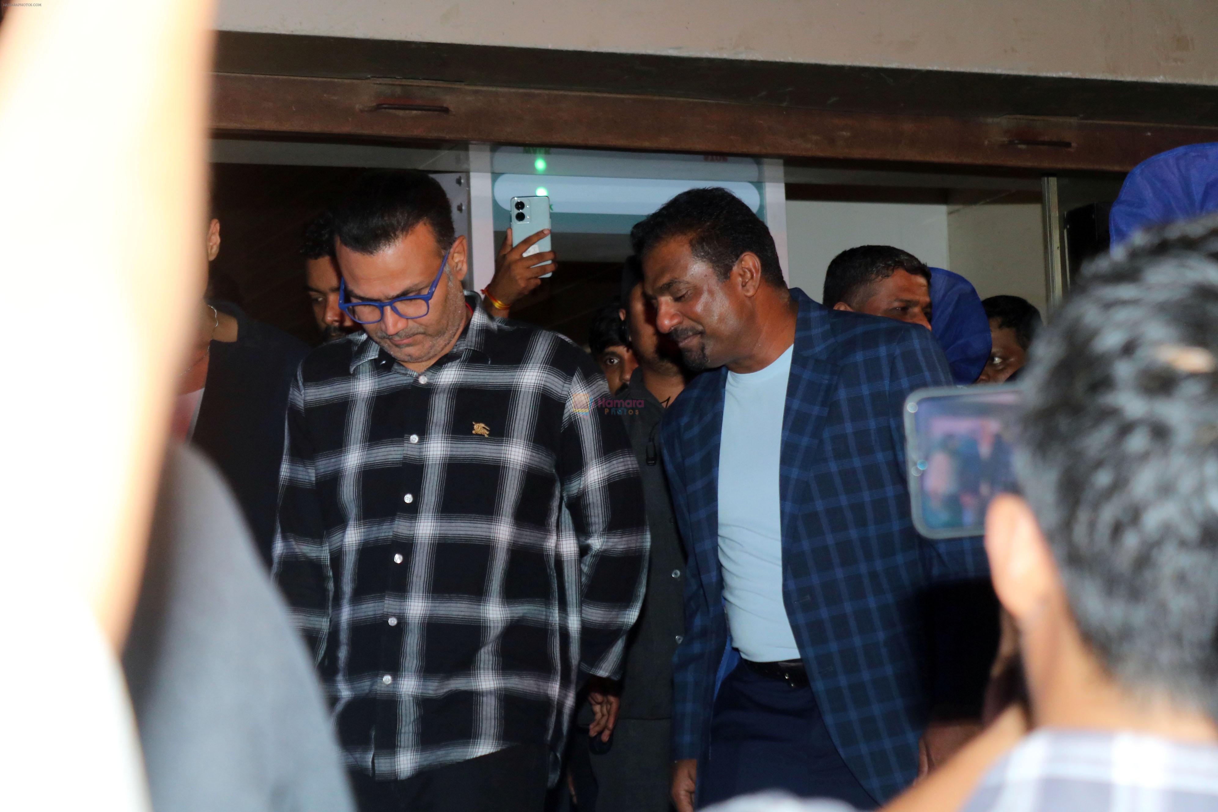 Muttiah Muralitharan, Virender Sehwag attends 800 film Premiere on 4th Oct 2023