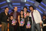 Anamika Chaudhary, Rohanpreet Singh, Suresh Wadkar, Aditya Narayan, Sonu Nigam, Tanmay Chaturvedi at the finals of Lil Champs on 1st March 2008.jpg