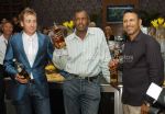 Ian Poulter, Vijay Singh and Jeev Milkha Singh at the Johnnie Walker Classic - Golfers behind the bar.jpg