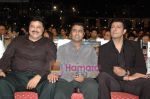 Satish Shah,Vivek Sharma,Priyanshu Chatterjee at Chhote Ustad finals (18).jpg