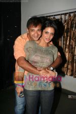 Mandira Bedi with husband Raj Kaushal at the play Anything But Love in St Andrews on June 22nd 2008(2).jpg